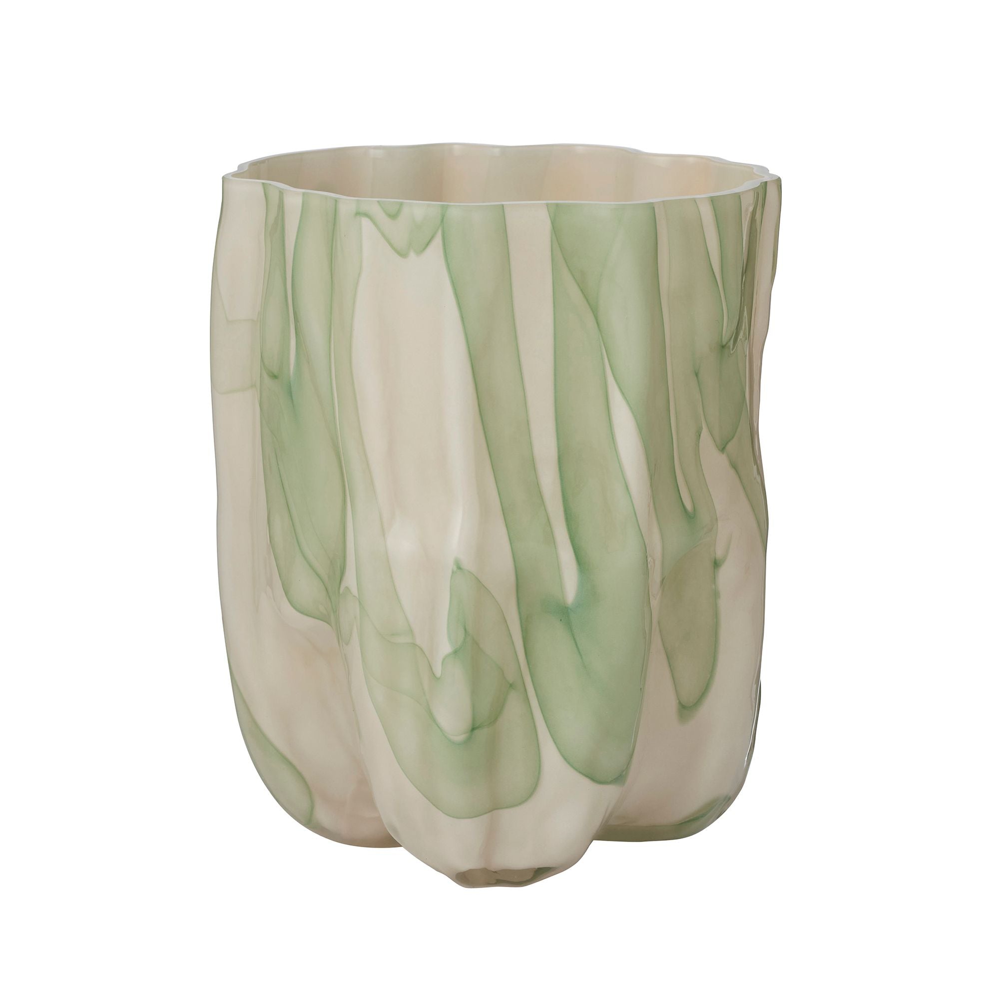 Coast To Coast Evelyn Glass Vase 22x26.5cm Peach/Green