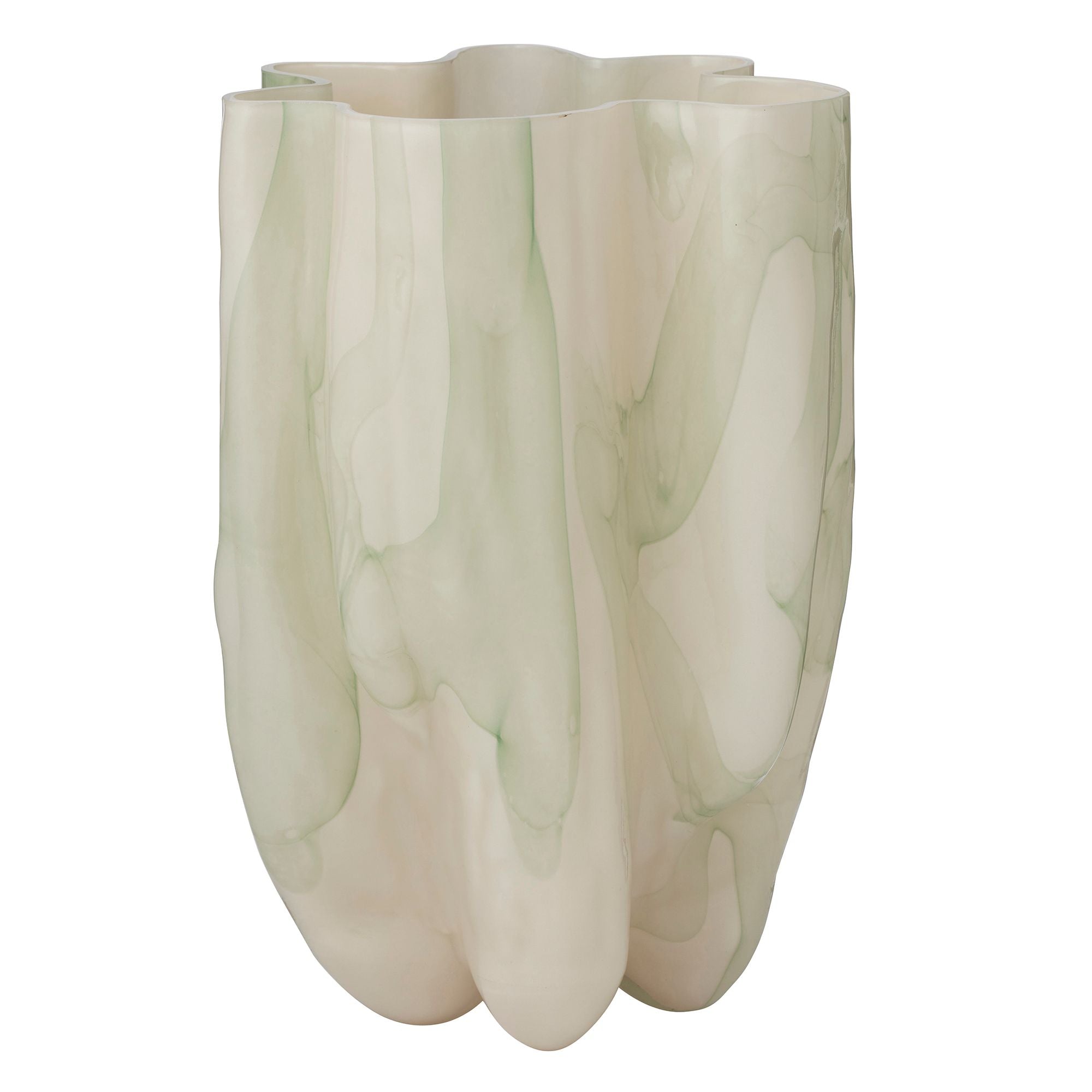 Coast To Coast Evelyn Glass Vase 25x37cm Peach/Green