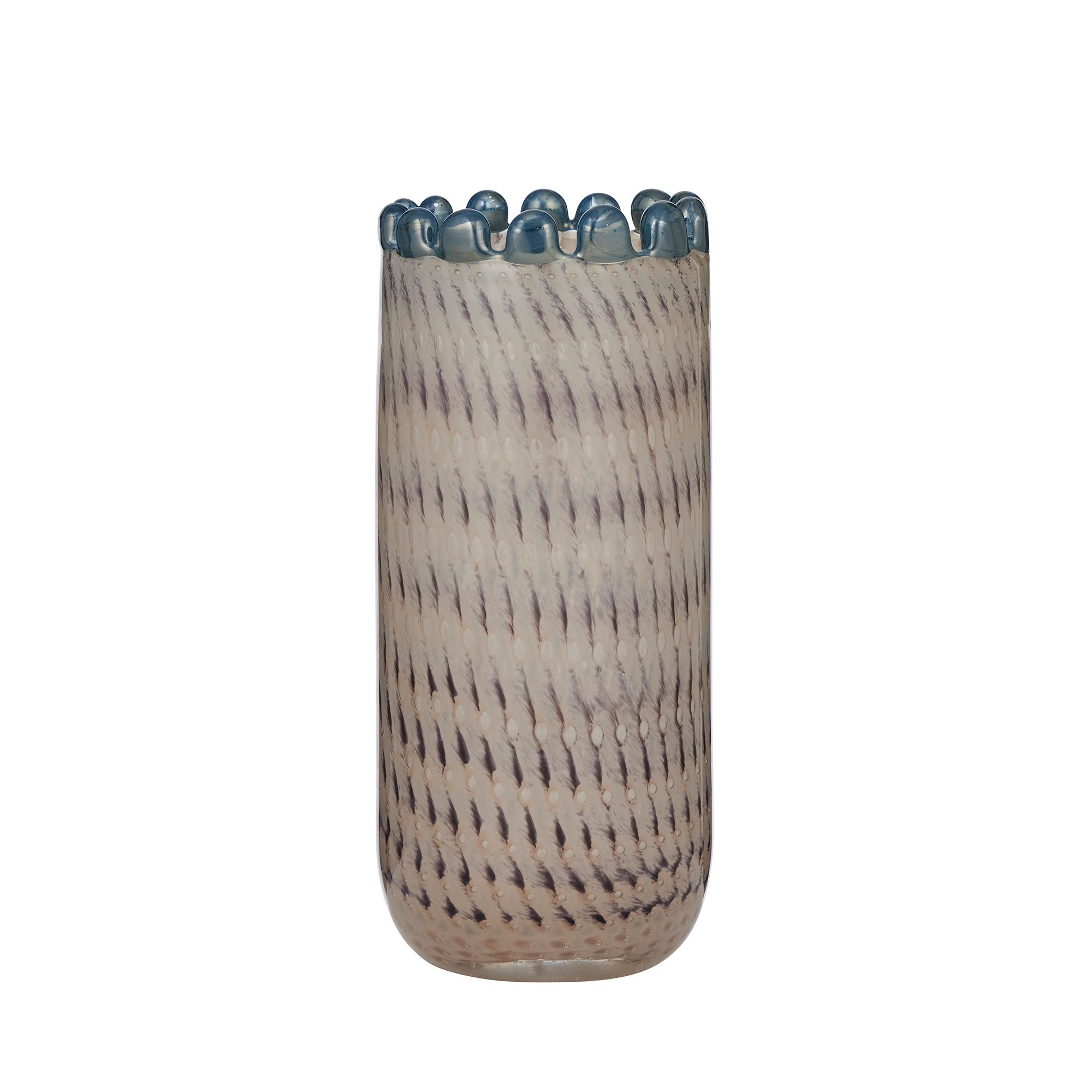 Coast To Coast Selina Glass Vase 10x22.5cm Natural/Steel