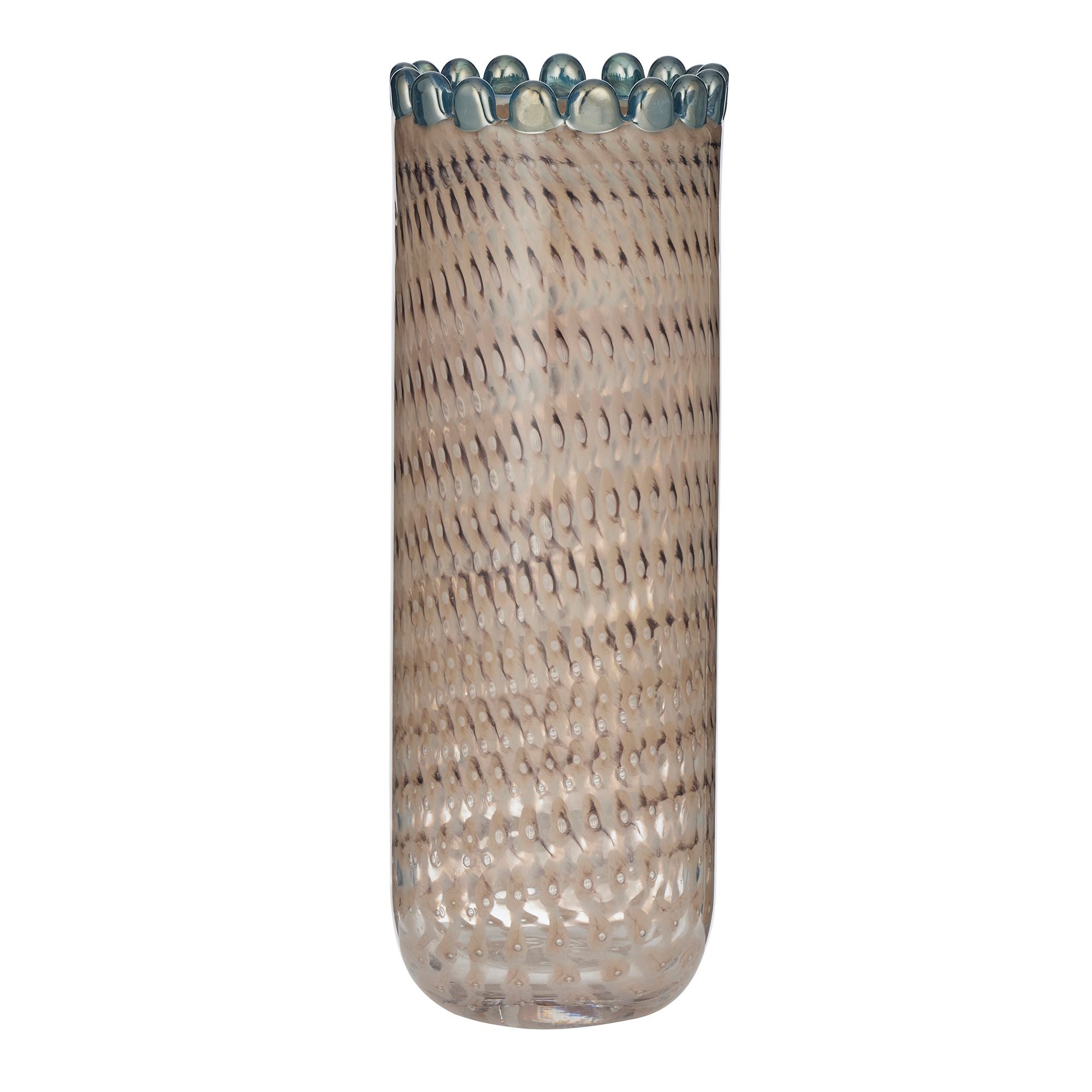 Coast To Coast Selina Glass Vase 10x28.5cm Natural/Steel