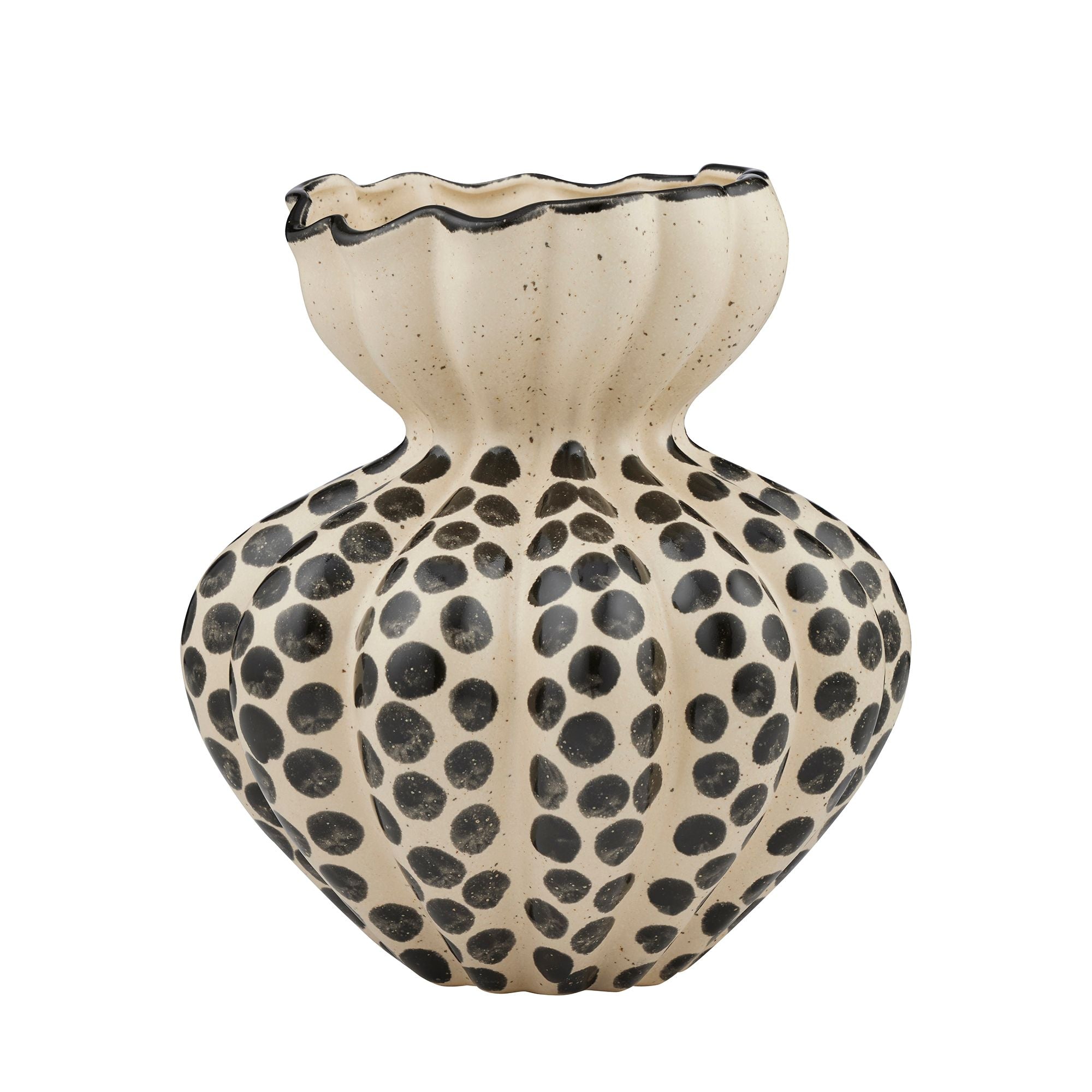 Coast To Coast Raven Ceramic Vase Ivory/Black