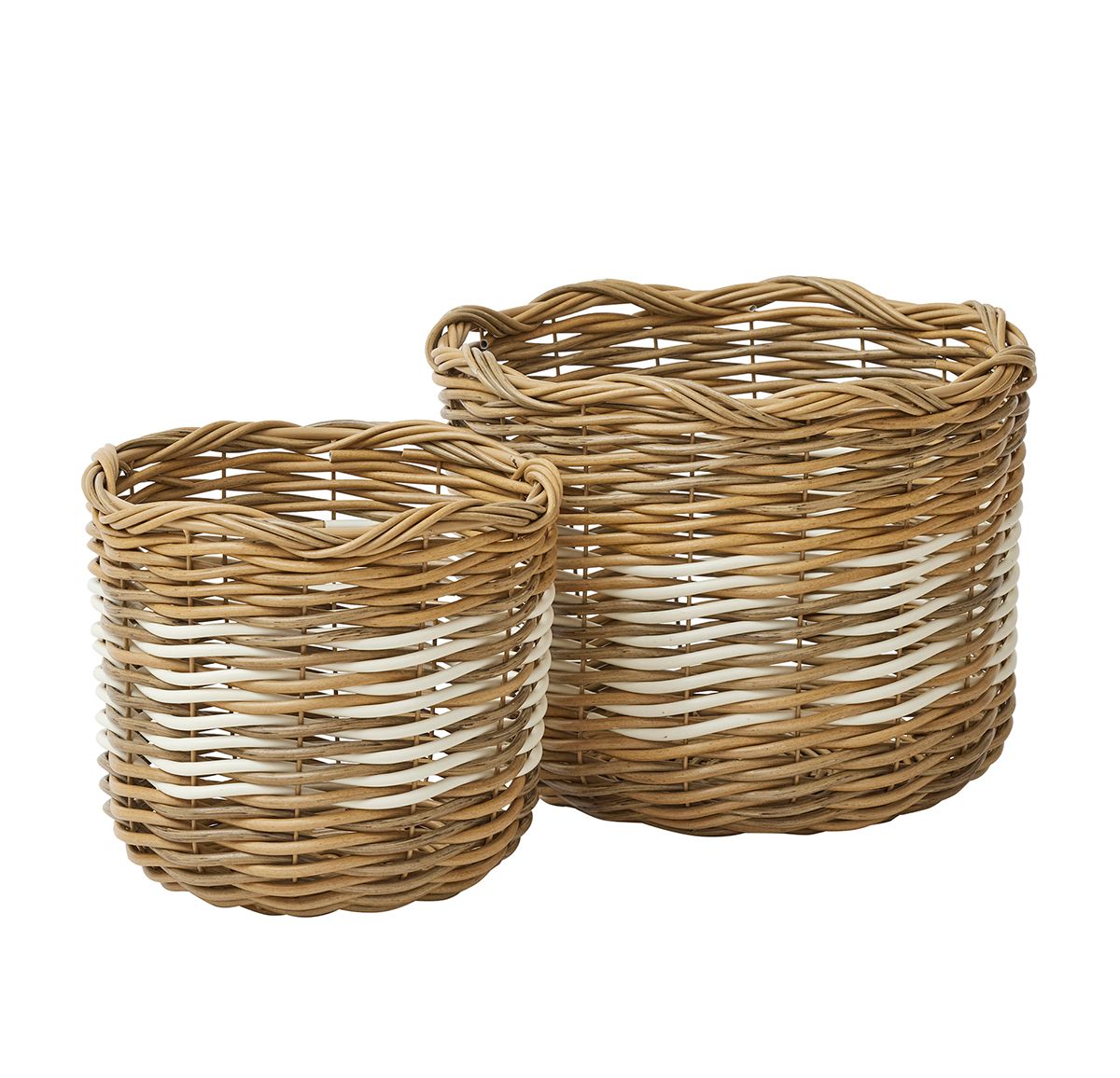 Coast To Coast Jacka Set of 2 PE Rattan Twist Basket
