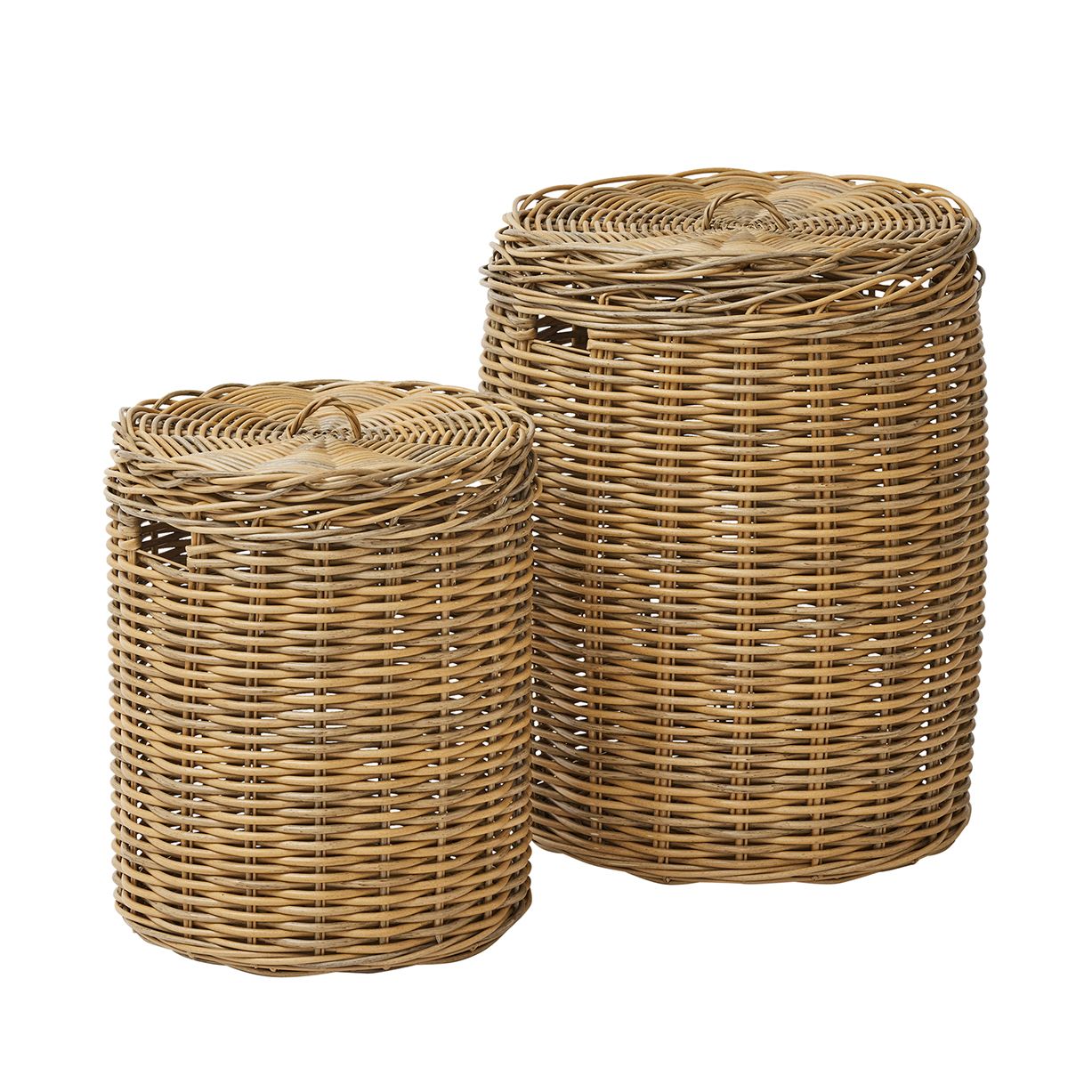 Coast To Coast Rogue Set of 2 Hampers with Lid Natural