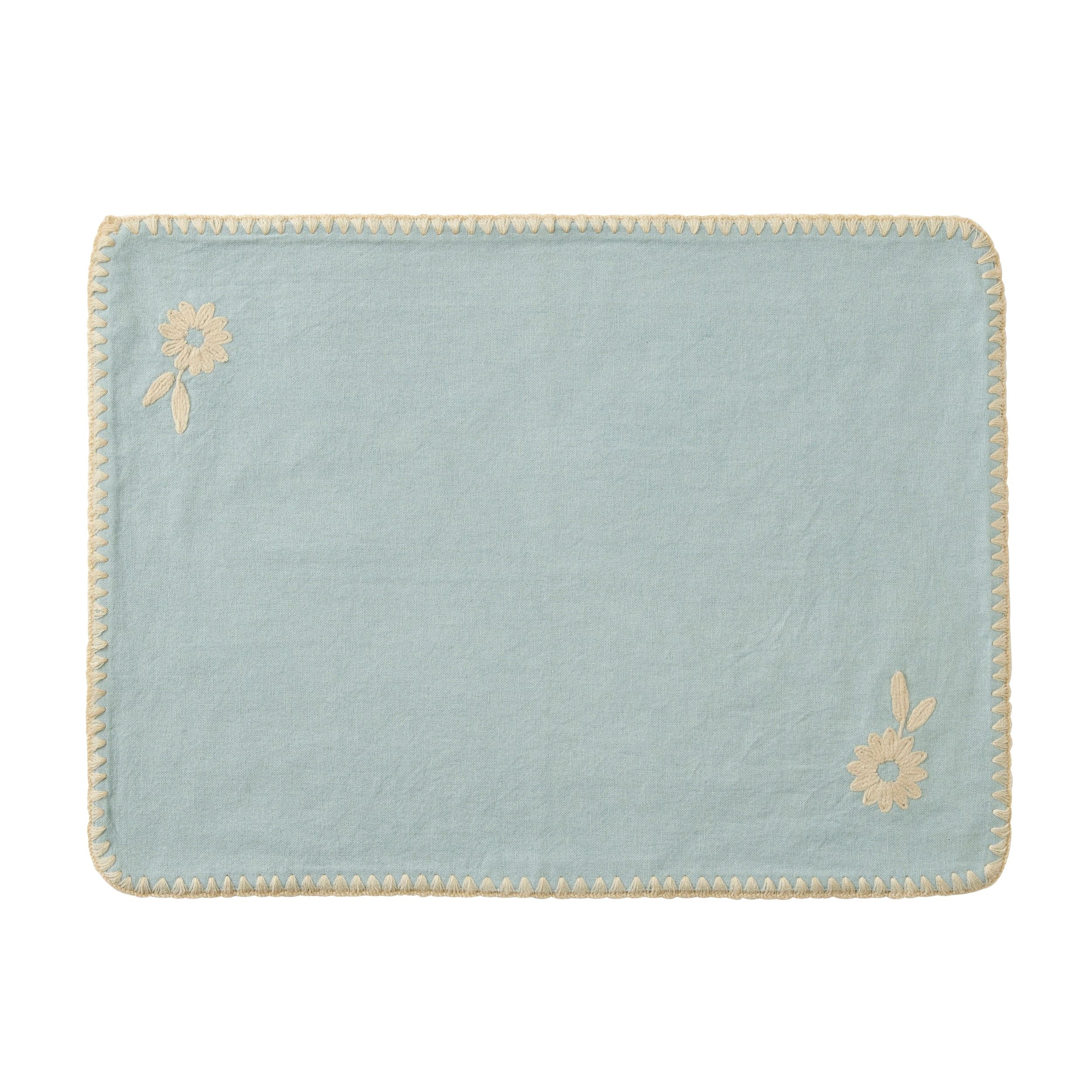 Assemble Nellie Cotton Placemat Sky/Ivory