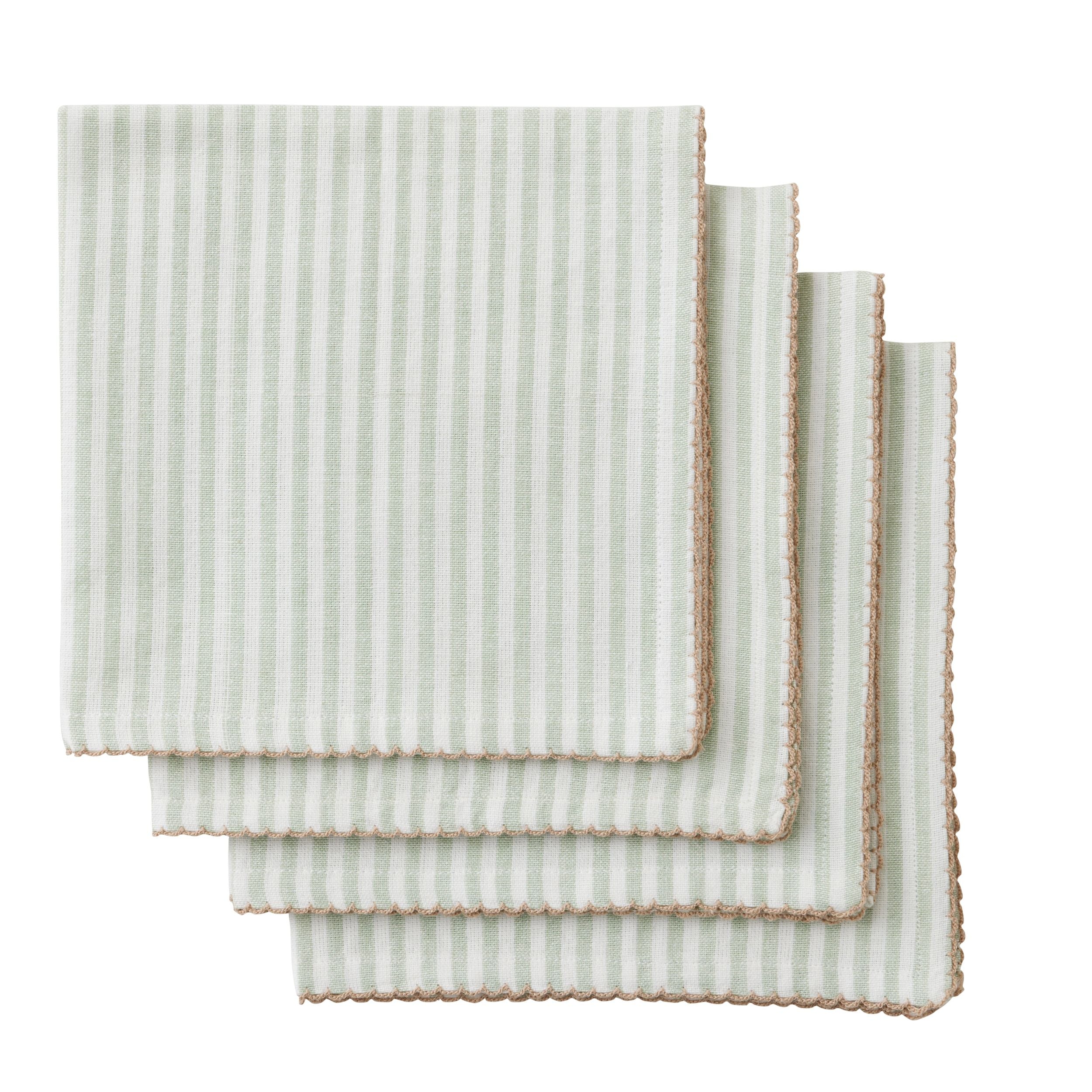 Assemble Natale Set of 4 Cotton Napkins Sage