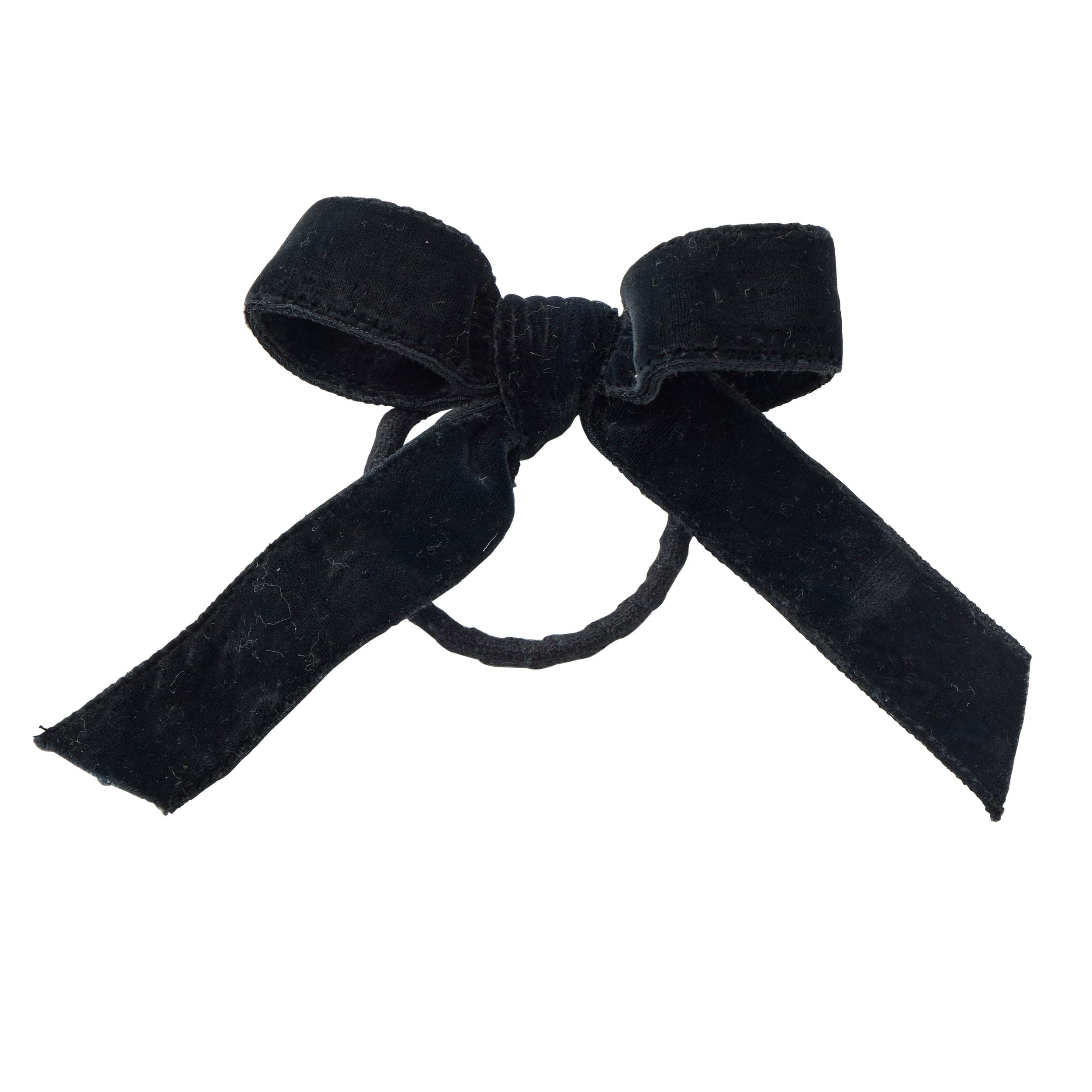Assemble Ruban Velvet Bow Napkin Ring Black