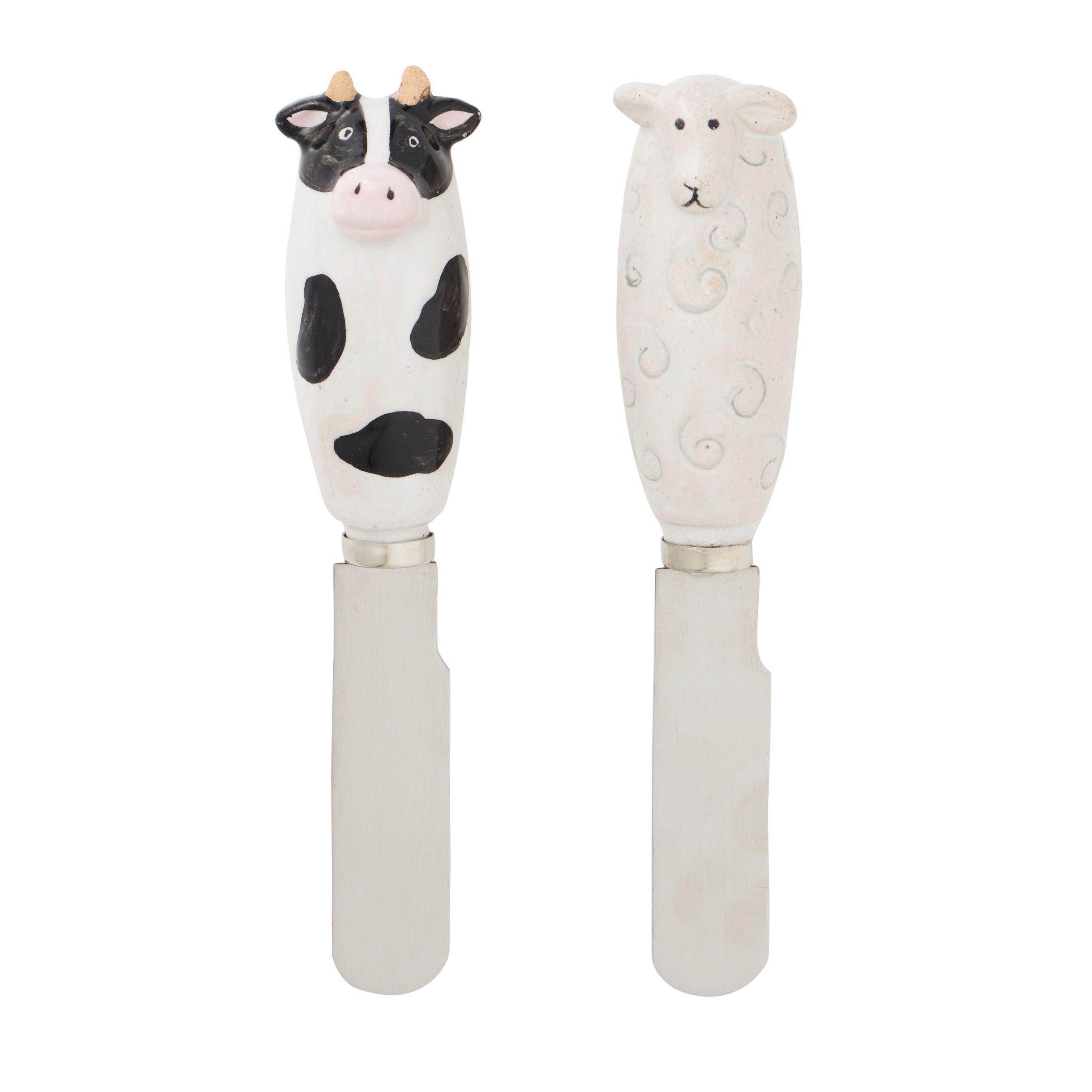 Assemble Baa & Moo Ceramic Spreader 2 Assorted