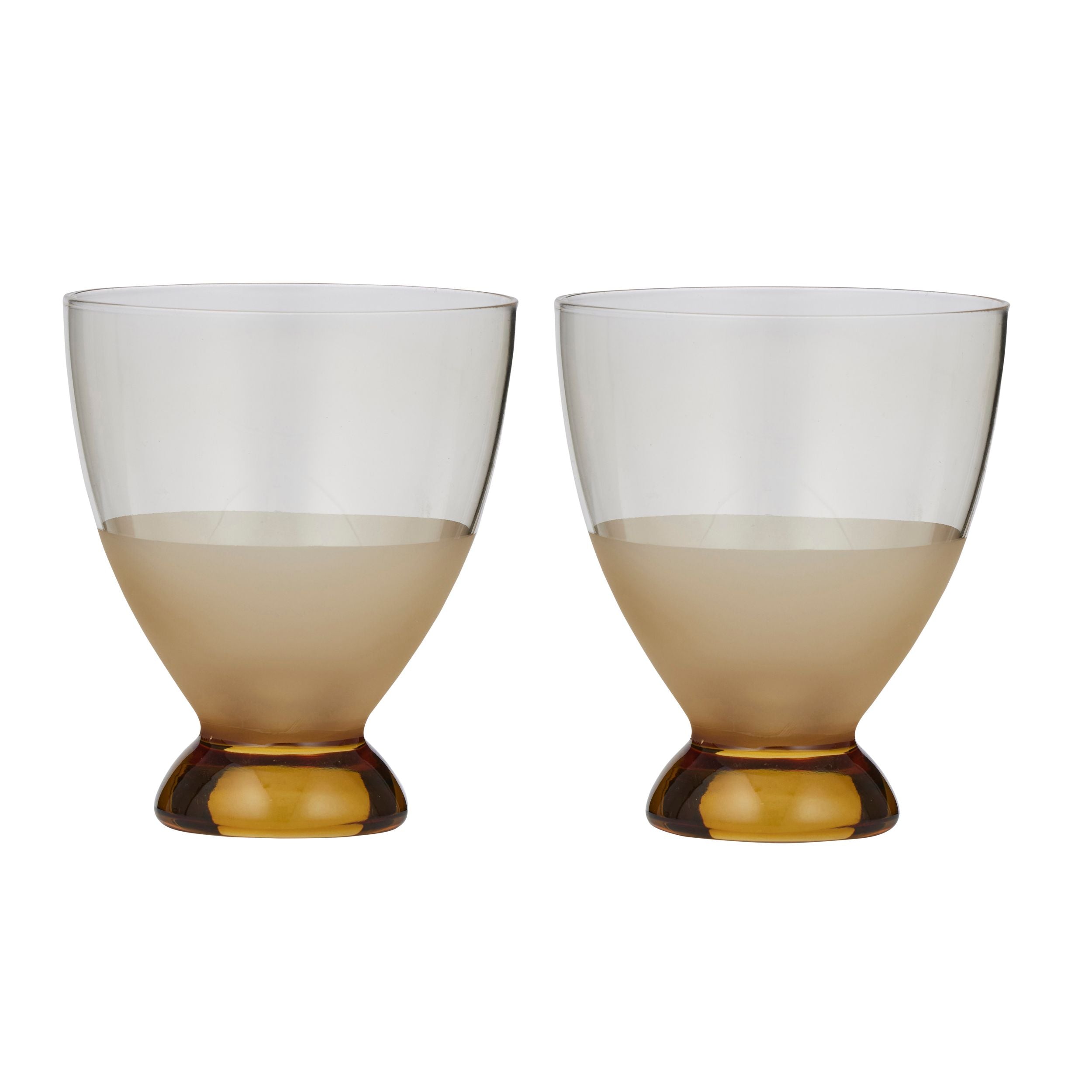 Assemble Hudson Set of 2 Glass Tumblers Amber