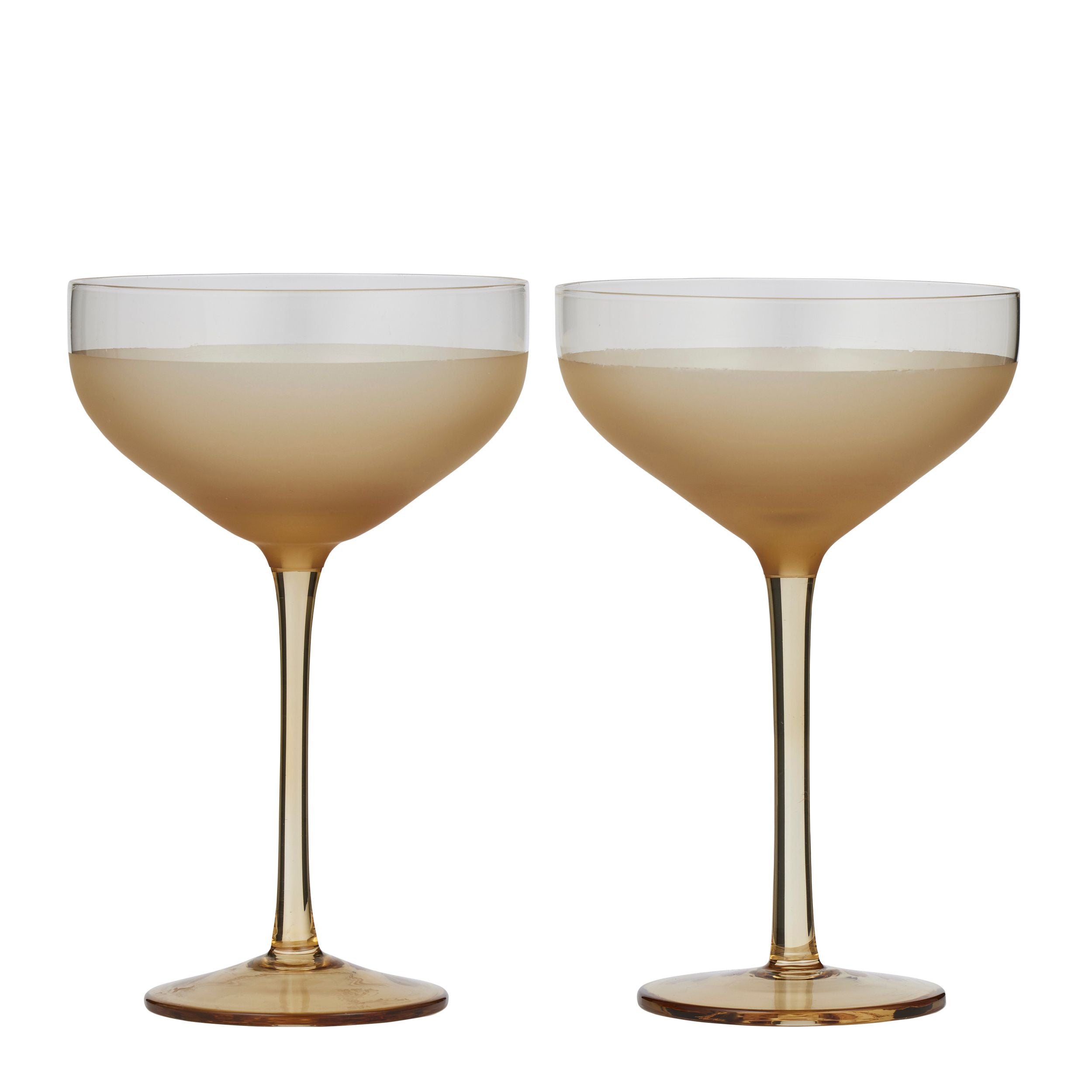 Assemble Hudson Set of 2 Coupe Glass Amber