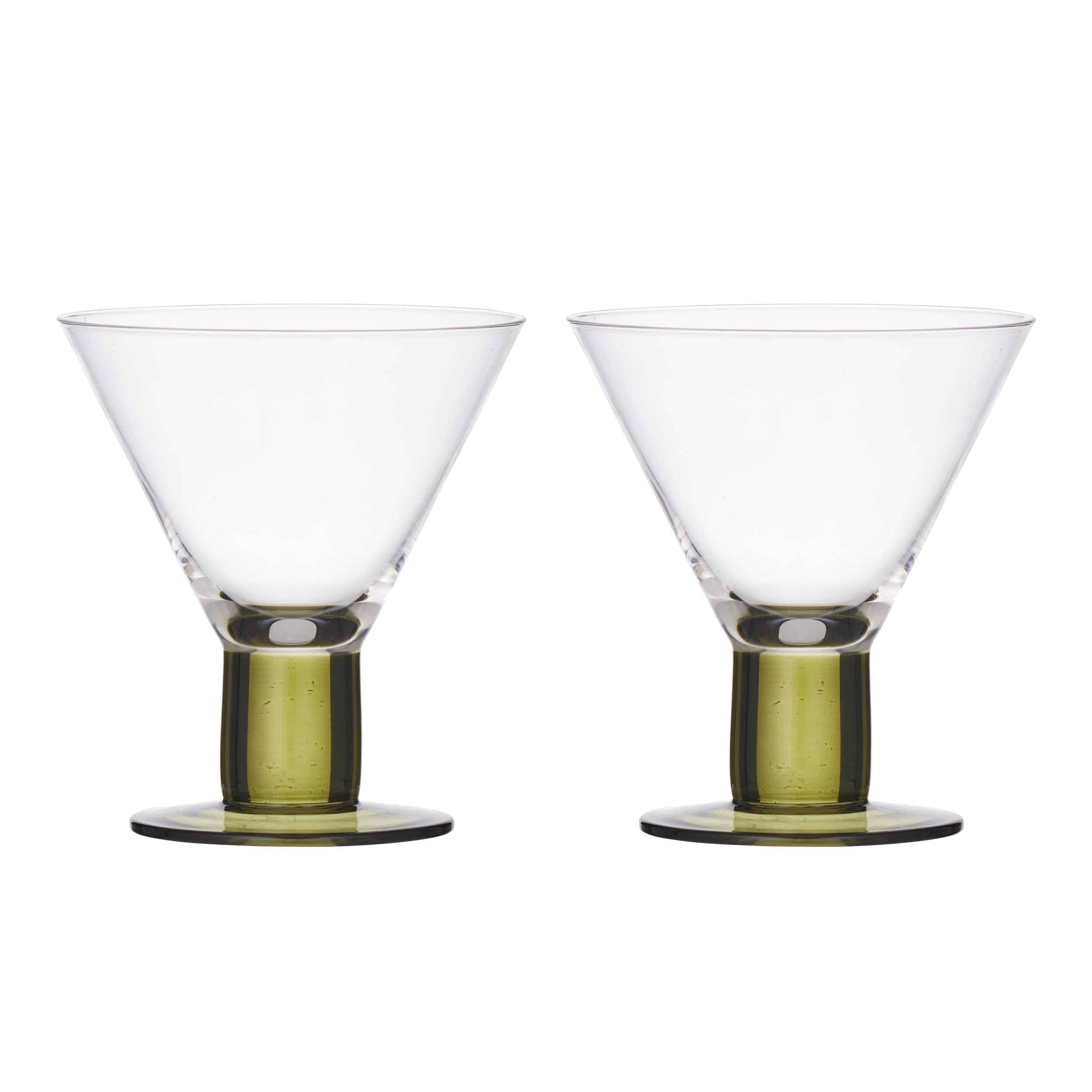 Assemble Canal Set of 2 Wine Glass Olive