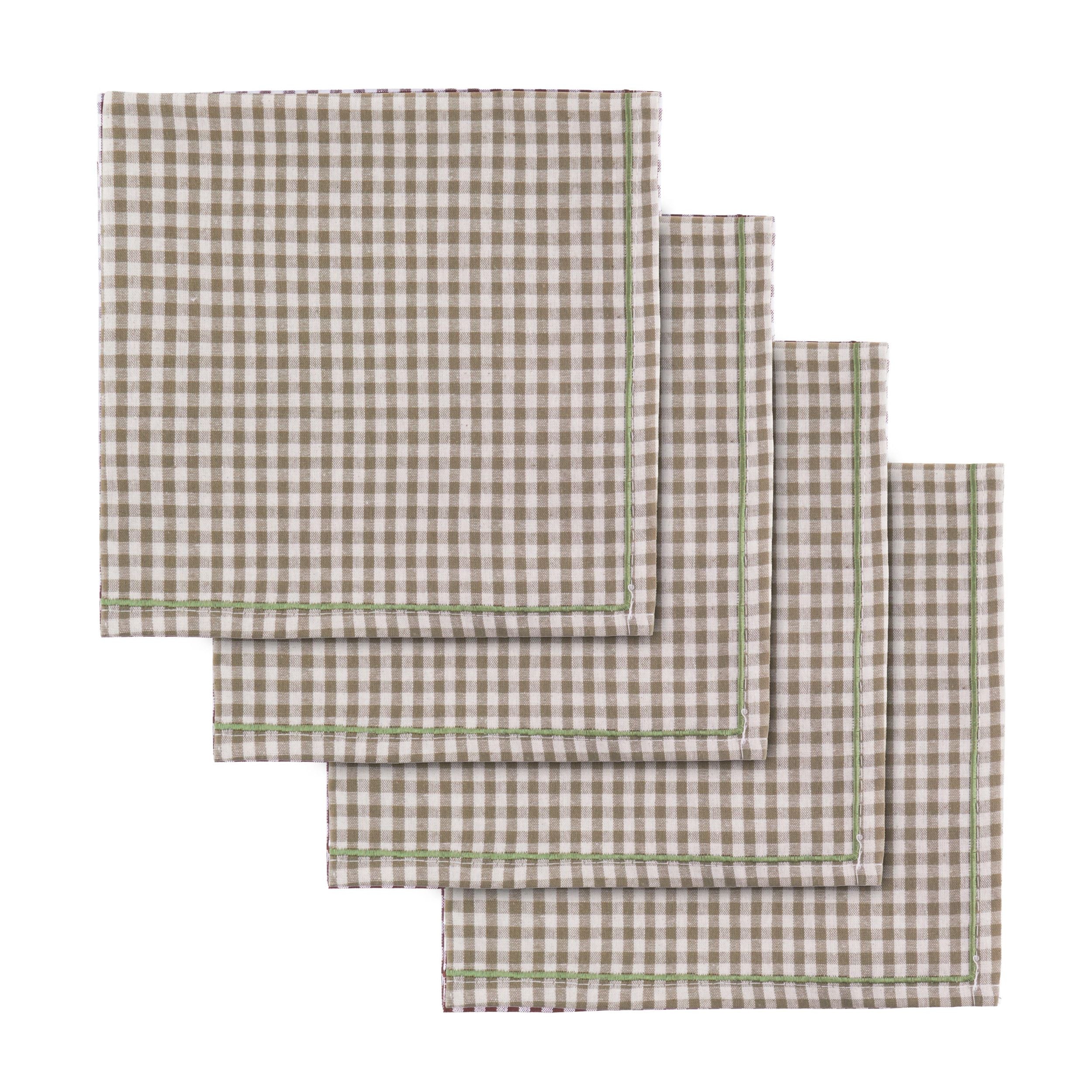 Assemble Laredo Set of 4 Cotton Napkins Olive