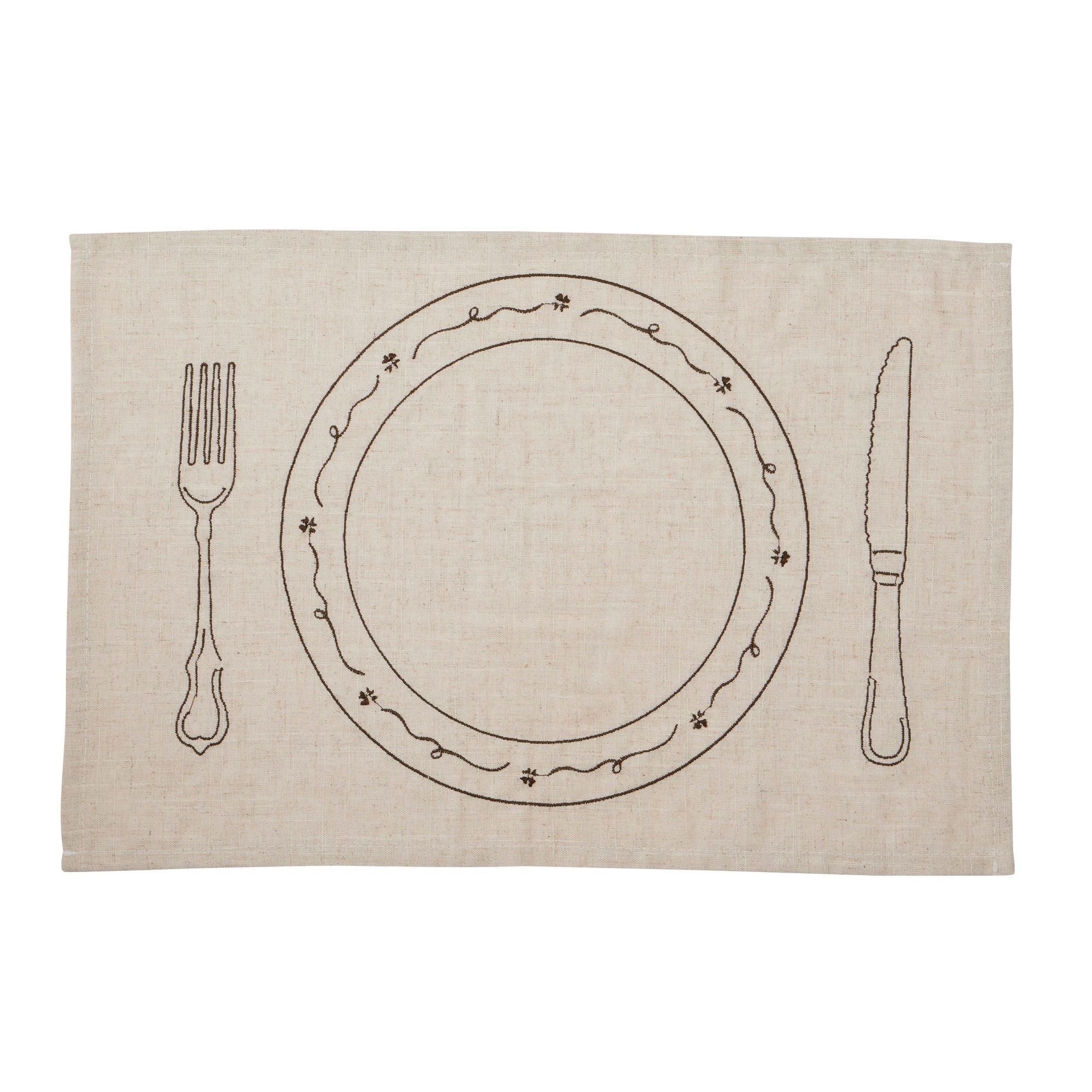 Assemble Cena Polyester/Linen Embossed Placemat