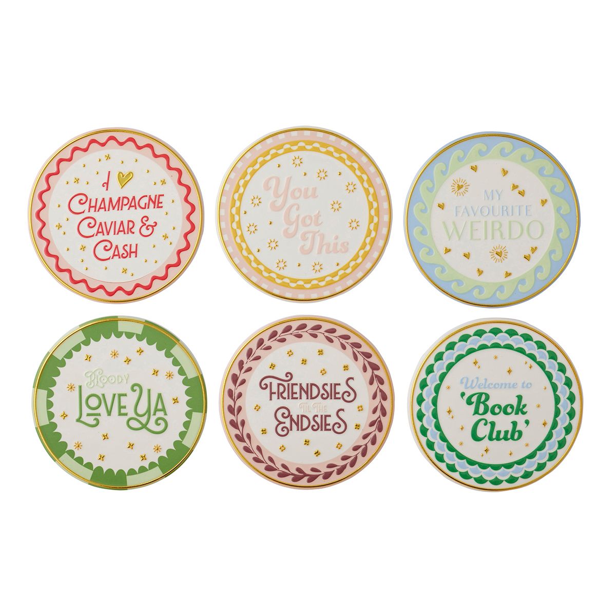 Assemble Adage Ceramic Coaster 6 Assorted