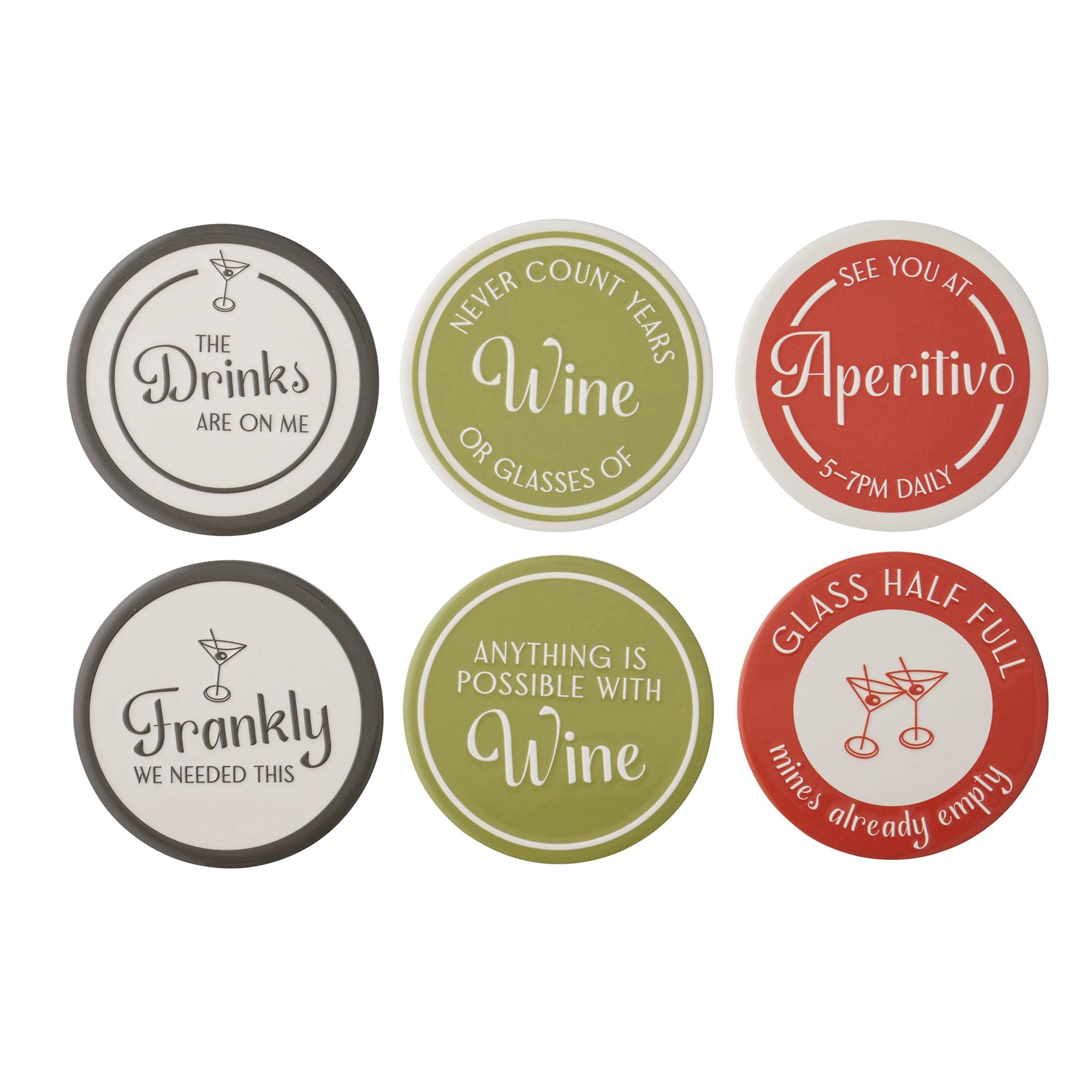 Assemble Social Ceramic Coaster 6 Assorted