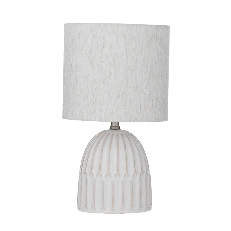Coast To Coast Paige Ceramic Lamp - Ivory/Natural