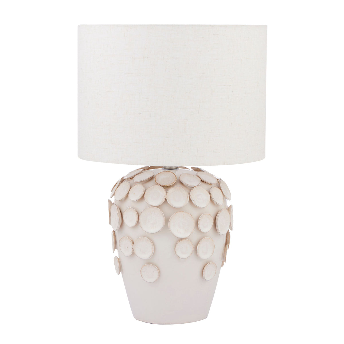 Coast To Coast Rickett Ceramic Table Lamp Cream