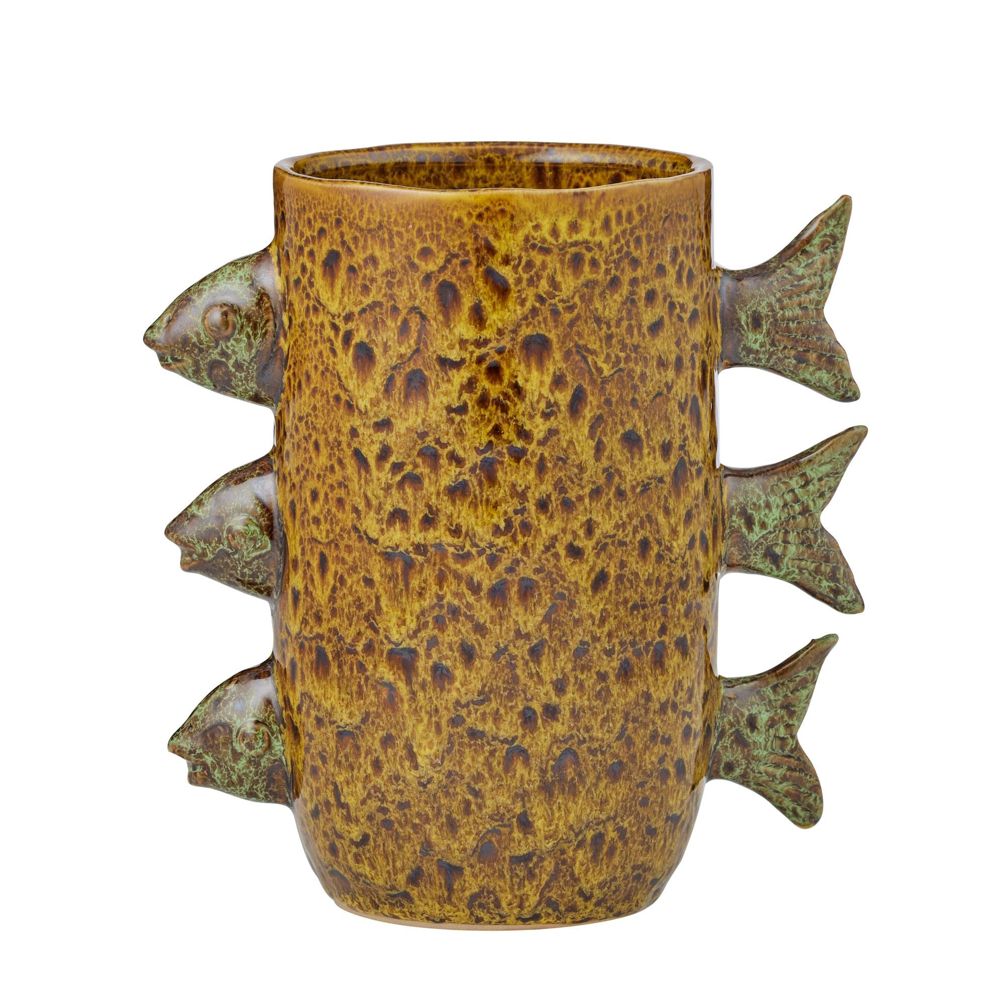 Coast To Coast Pescado Ceramic Vase Olive