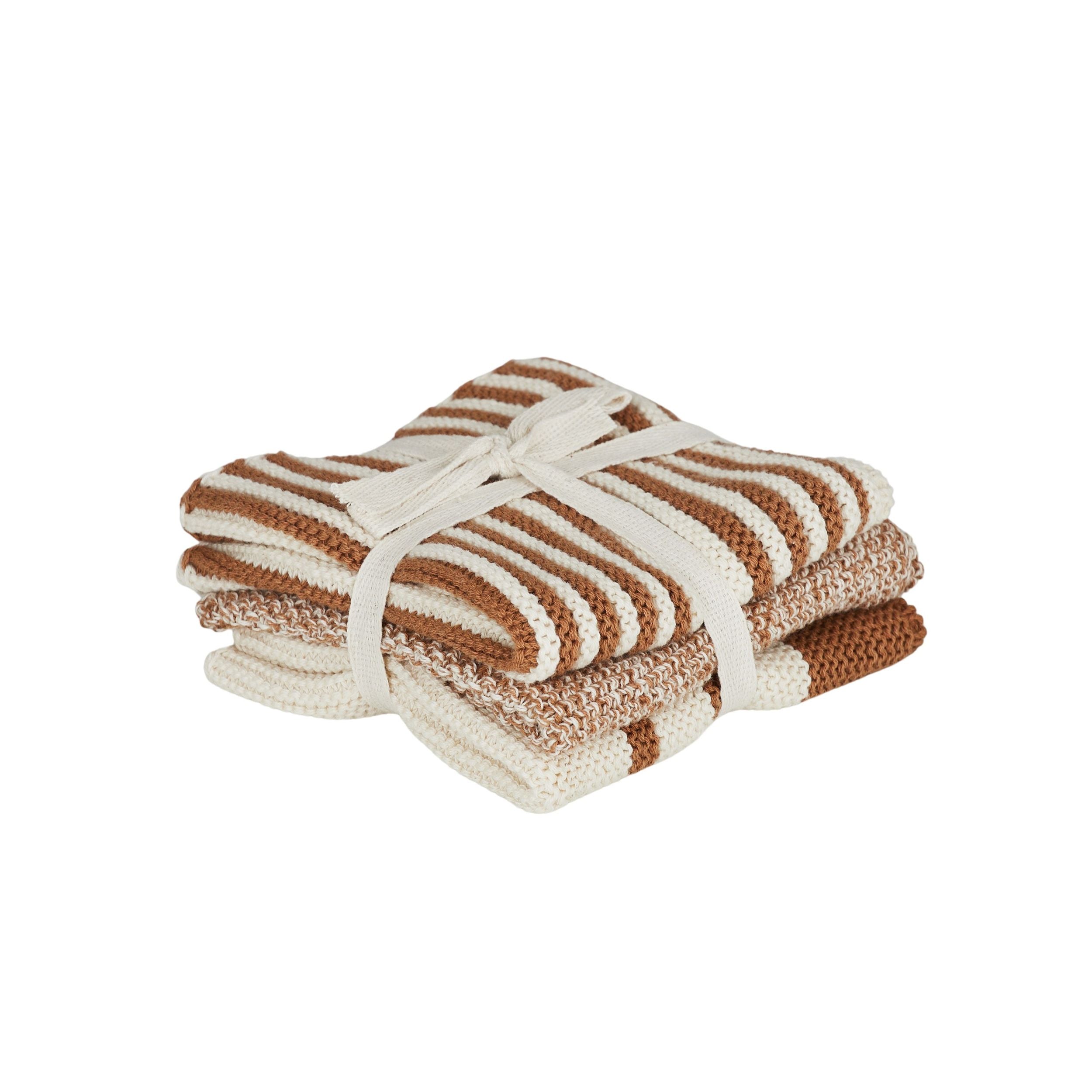 Assemble Amy Set of 3 Cotton Knit Cloth Terra