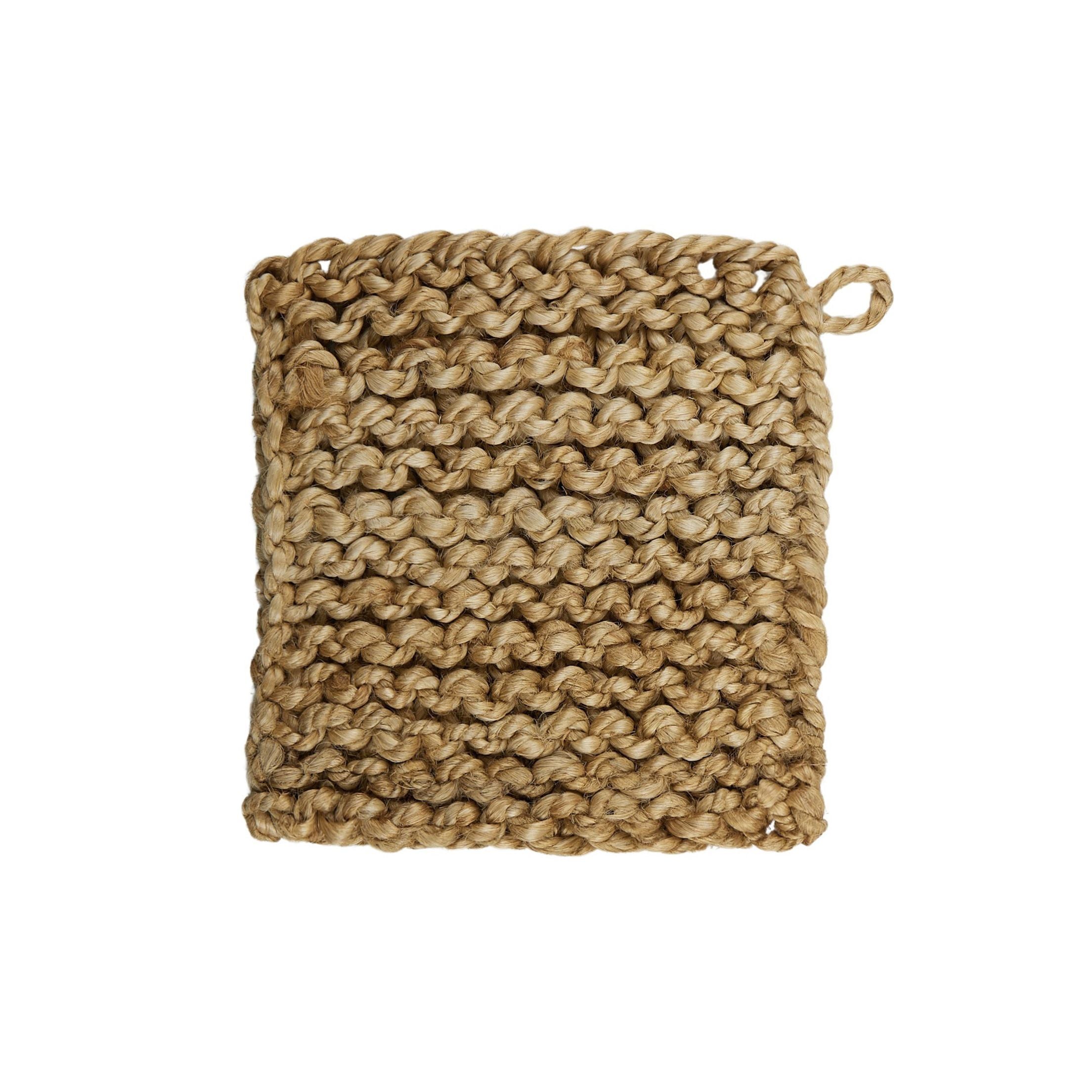 Assemble Knit Jute Trivet Natural