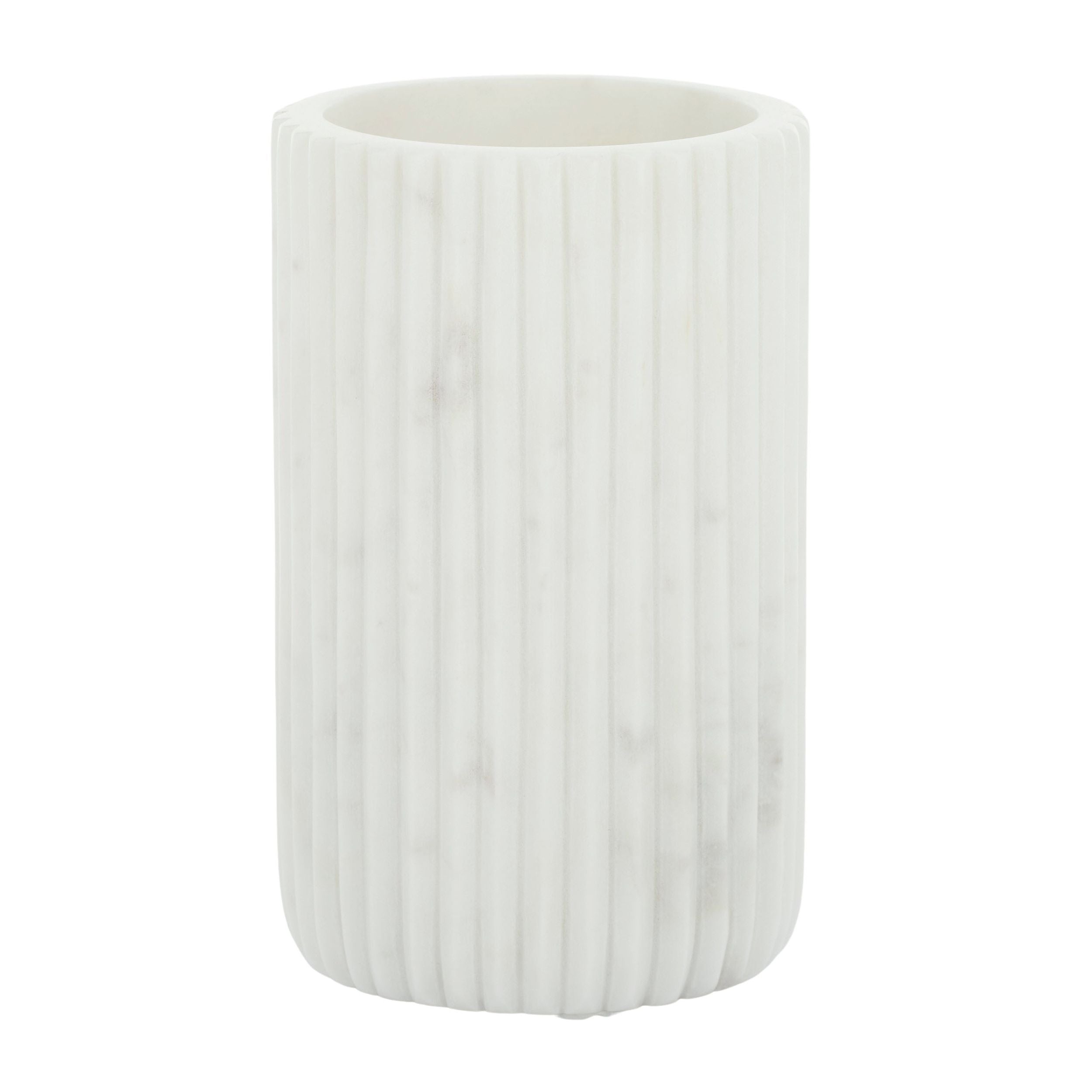Assemble Mara Marble Utensil Holder White