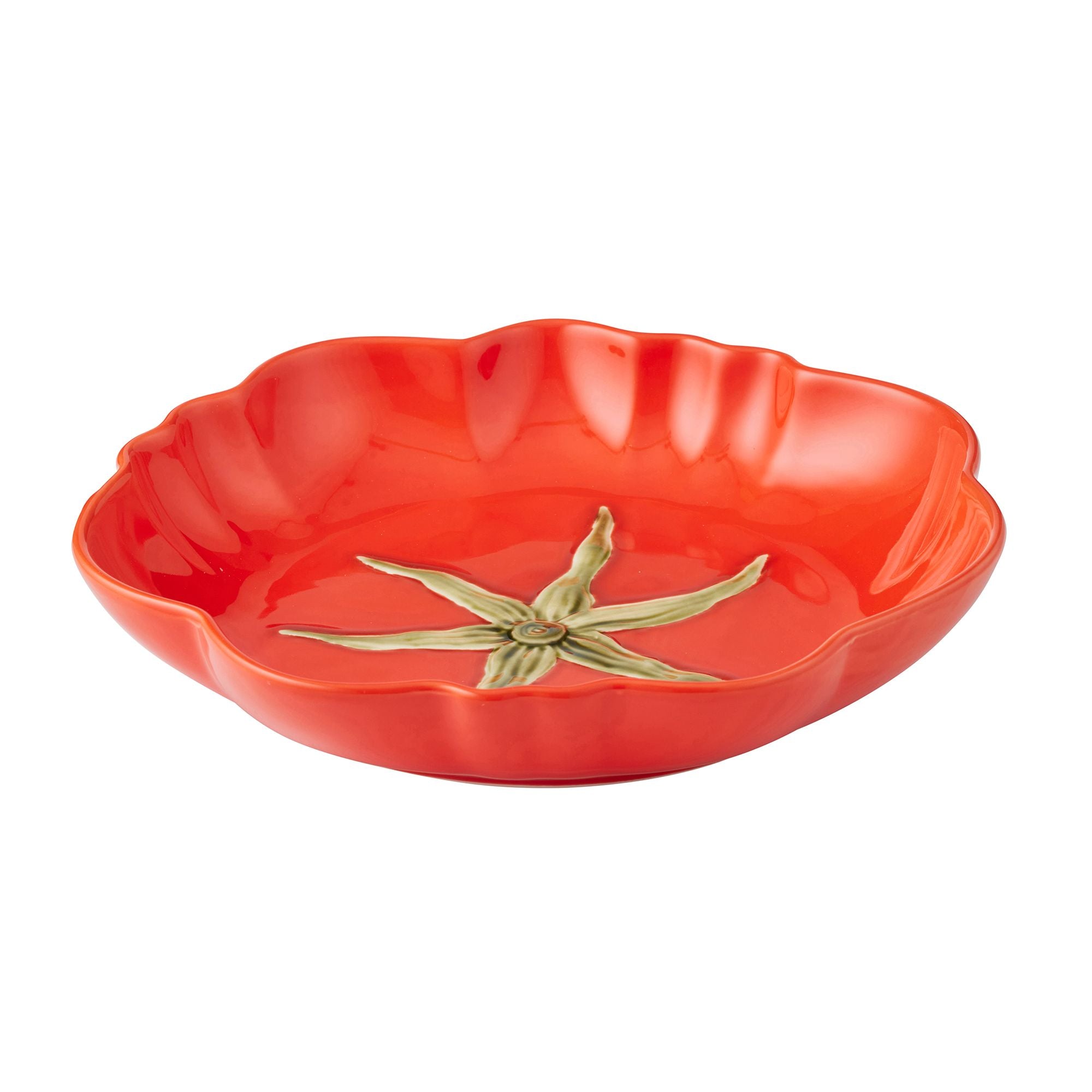 Assemble Pomodoro Ceramic Shallow Bowl Red