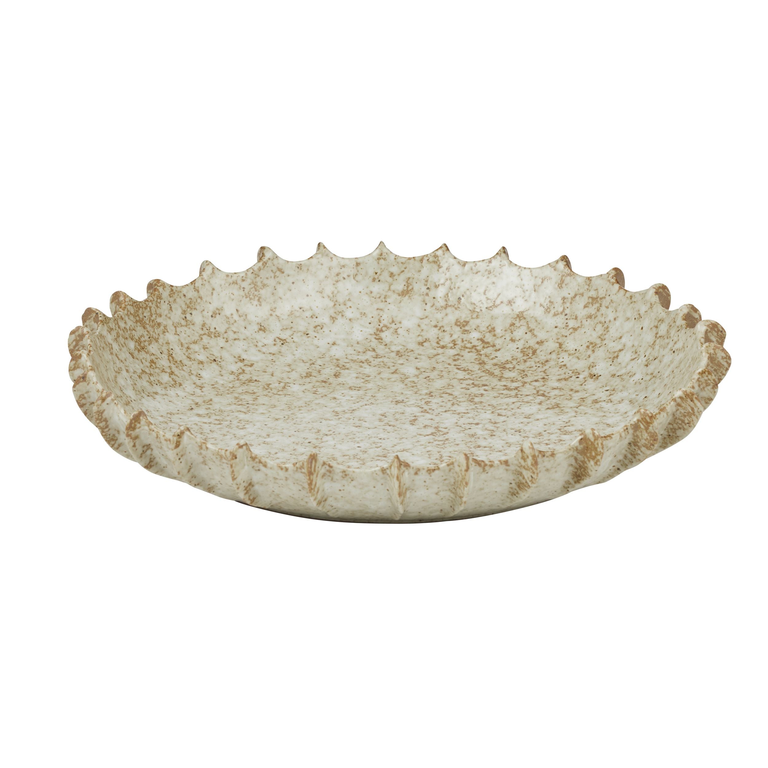 Assemble Gaia Ceramic Platter 37x6.5cm Natural