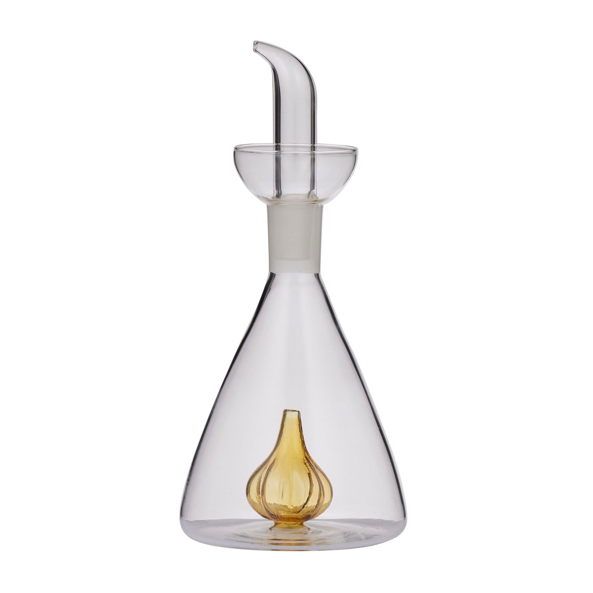 Assemble Garlic Glass Oil Bottle Amber