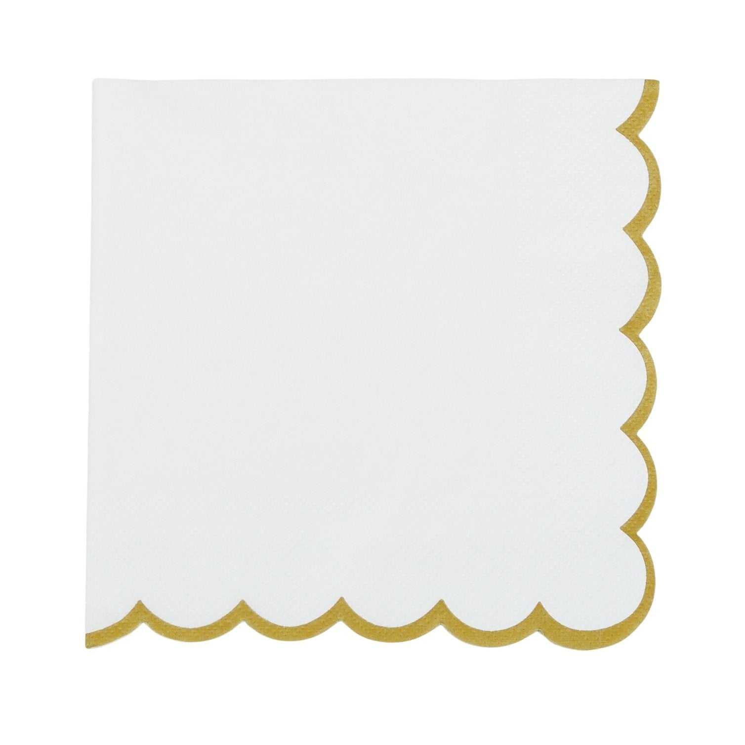 Assemble Halcyon 20pk 3 Ply Napkin White/Gold