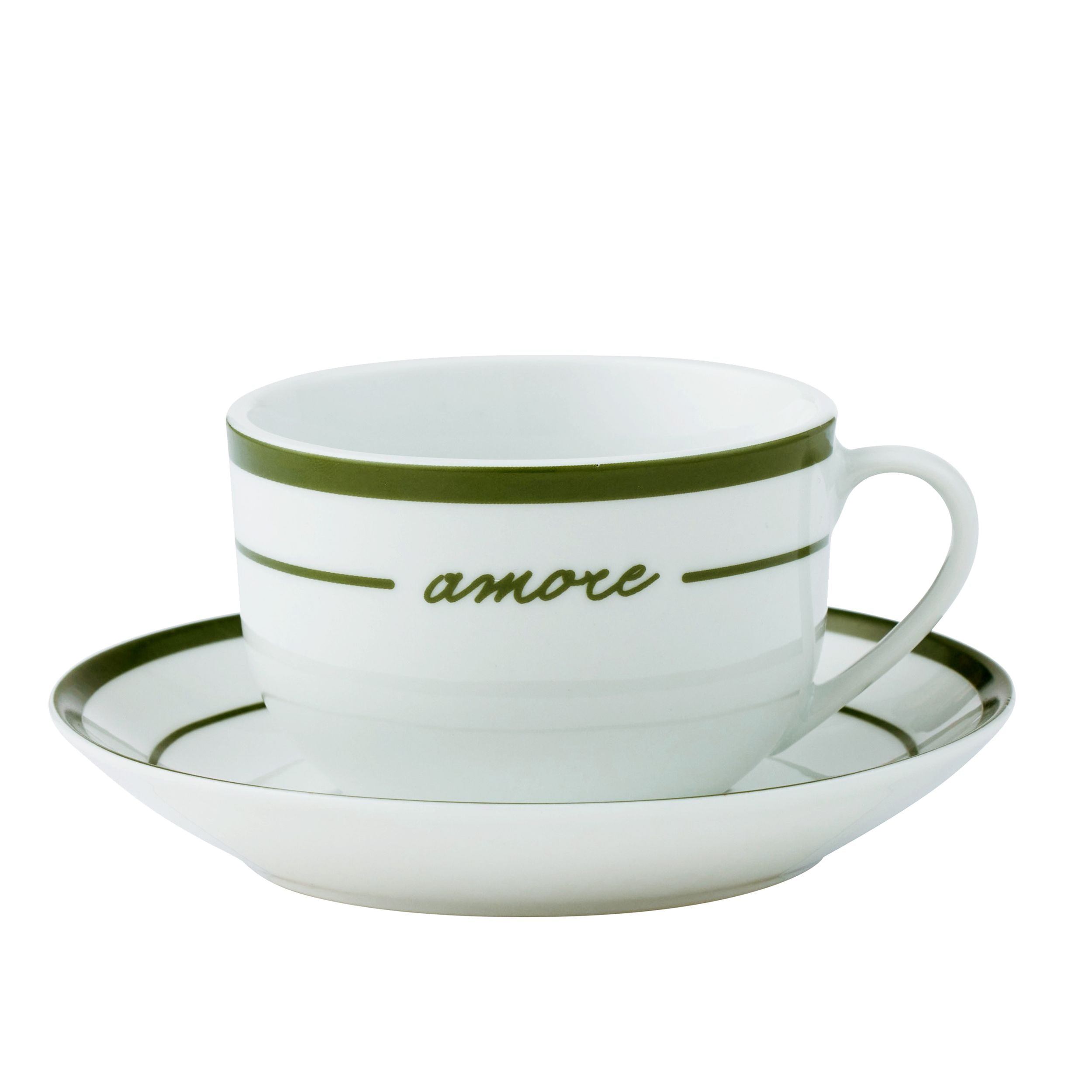 Assemble Osteria Ceramic Latte Cup & Saucer 220ml
