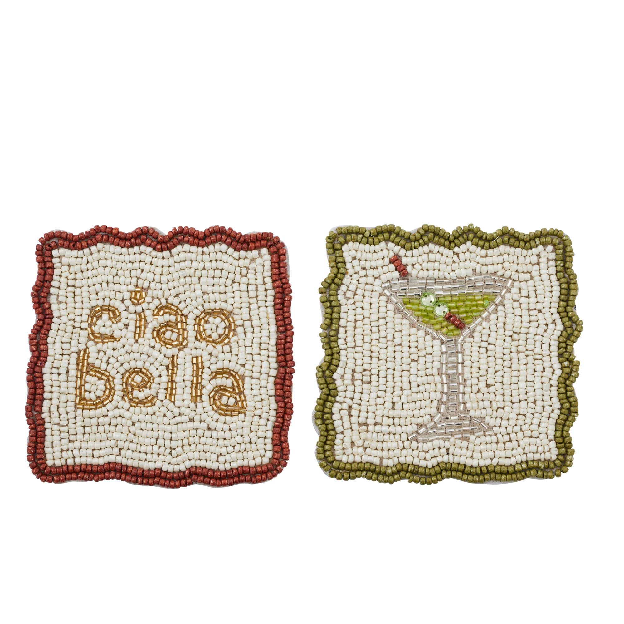 Coast To Coast Ciao Martini Beaded Coaster 2 Assorted
