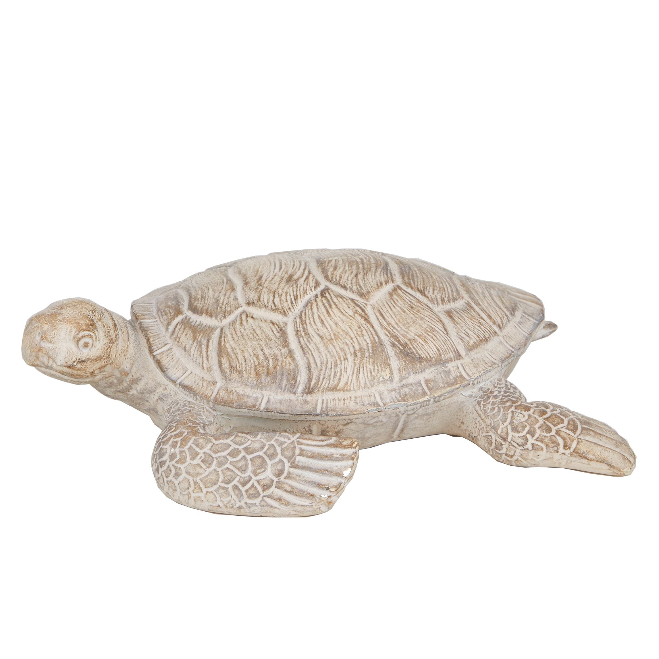 Coast To Coast Terry Turtle Resin Sculpture White