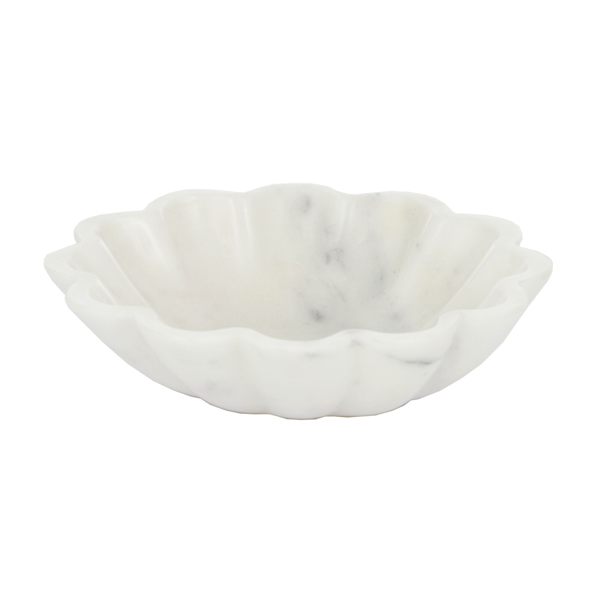 Coast To Coast Flor Marble Bowl 20x20x5cm White