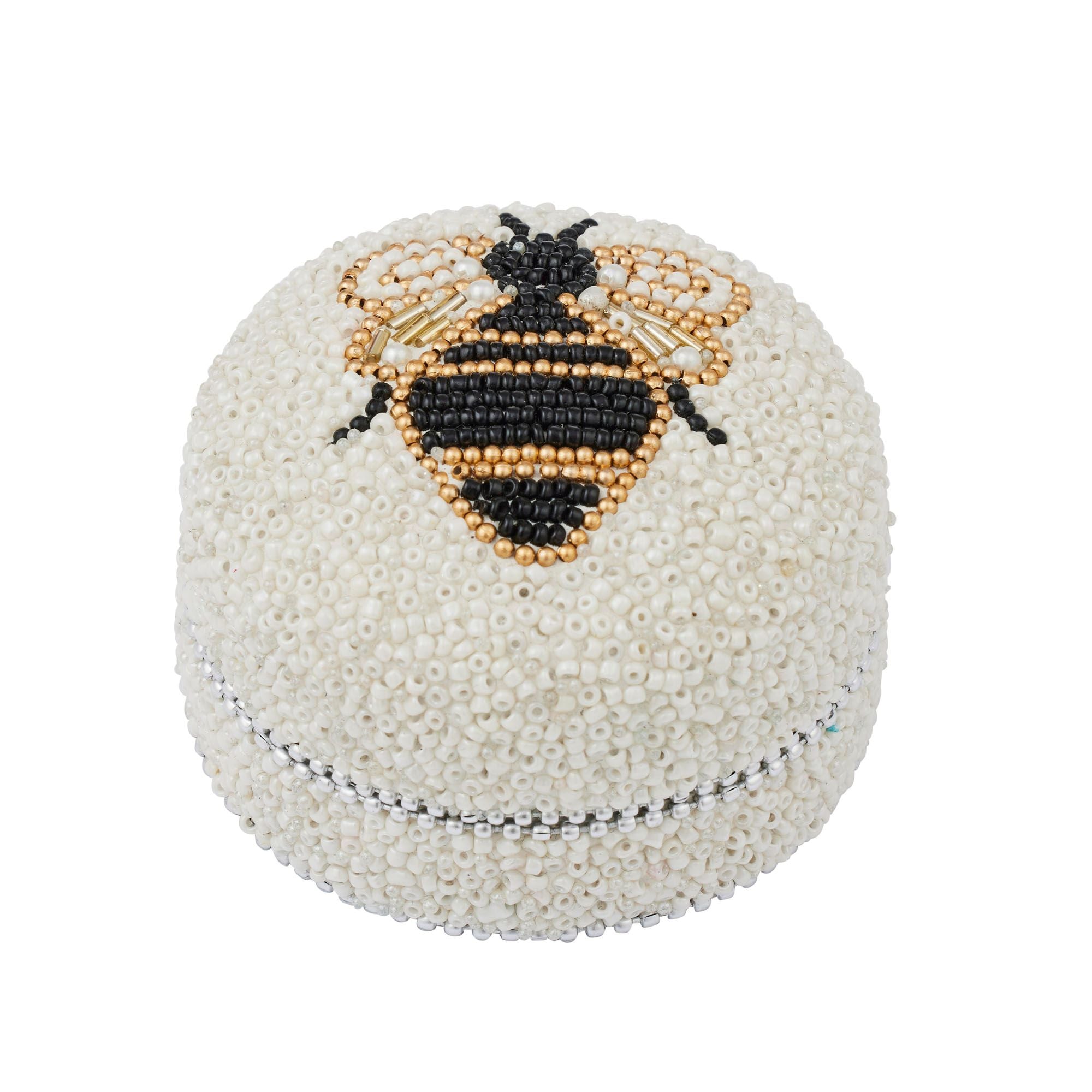 Coast To Coast Queen Bee Beaded Trinket Box Black
