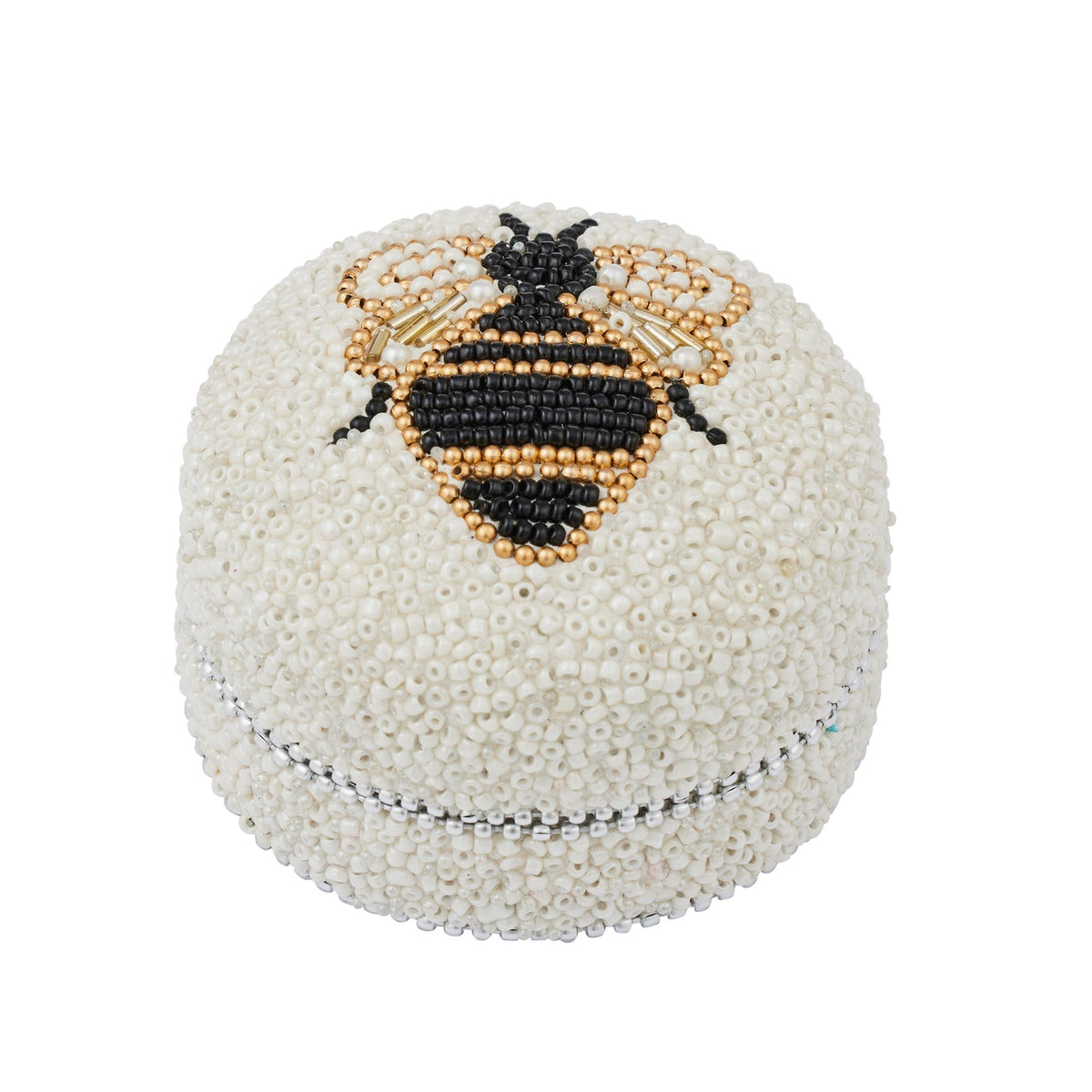 Coast To Coast Queen Bee Beaded Trinket Box Black