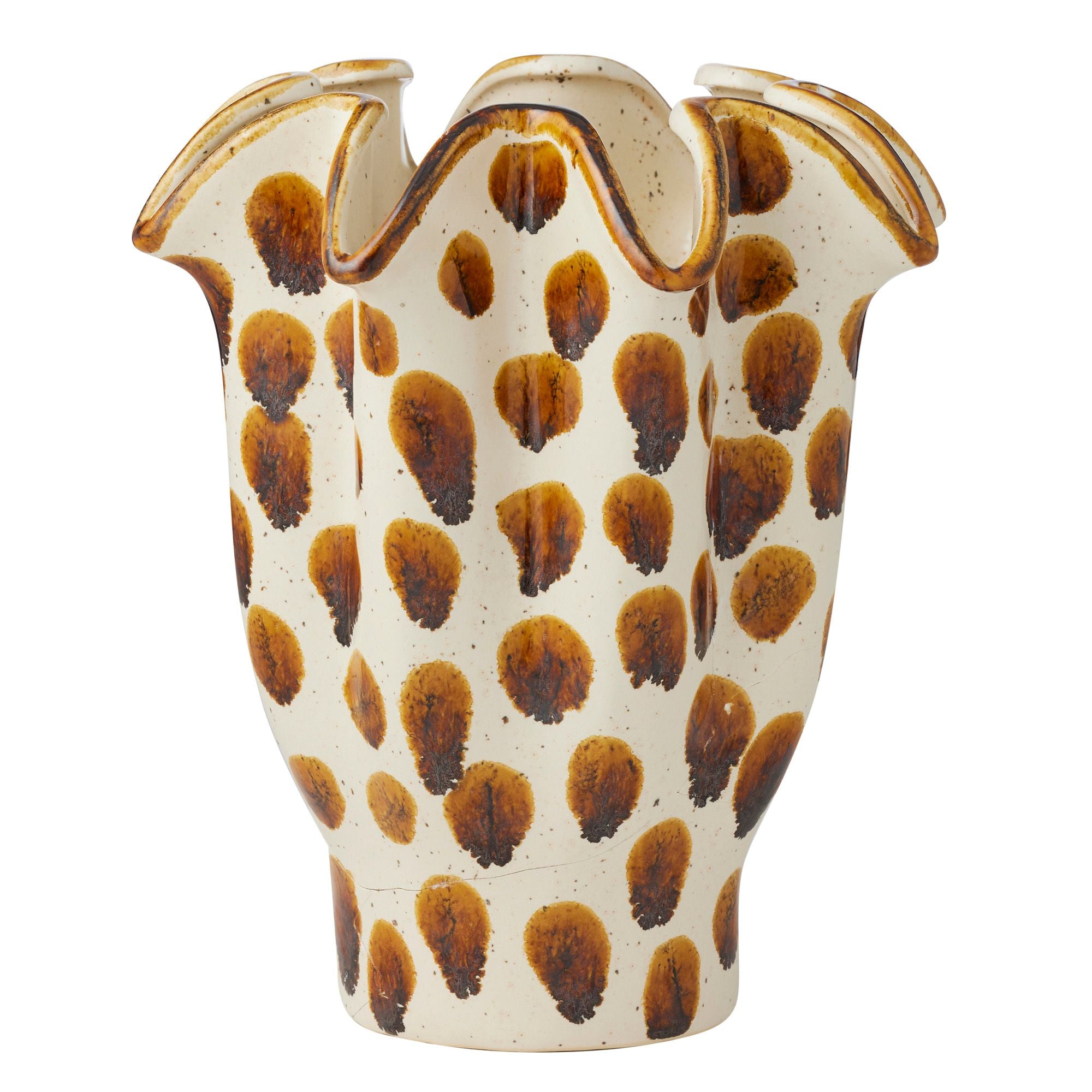 Coast To Coast Brun Ceramic Vase Ivory/Brown