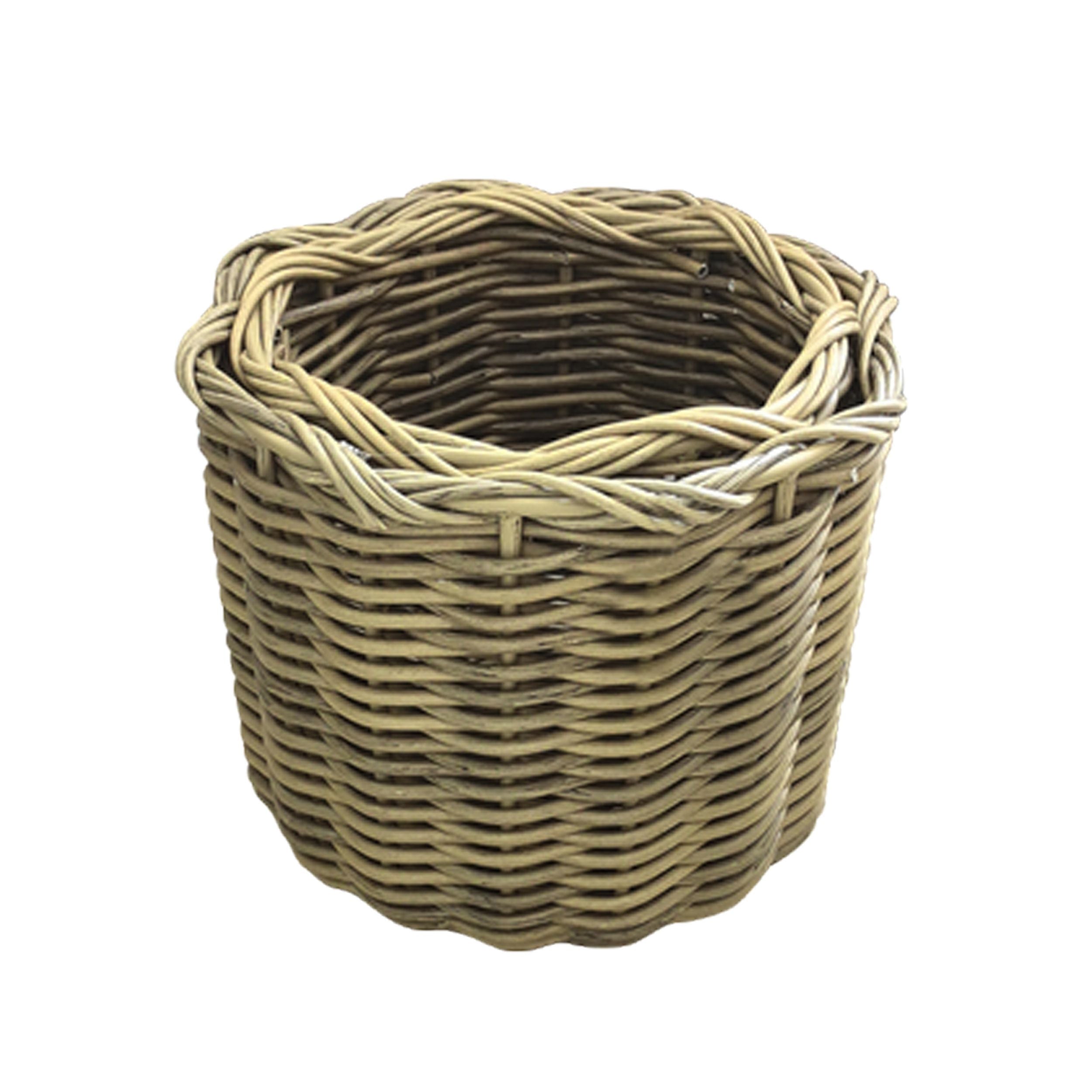 Life Botanic Twist Top Set of 2 PE Rattan Baskets