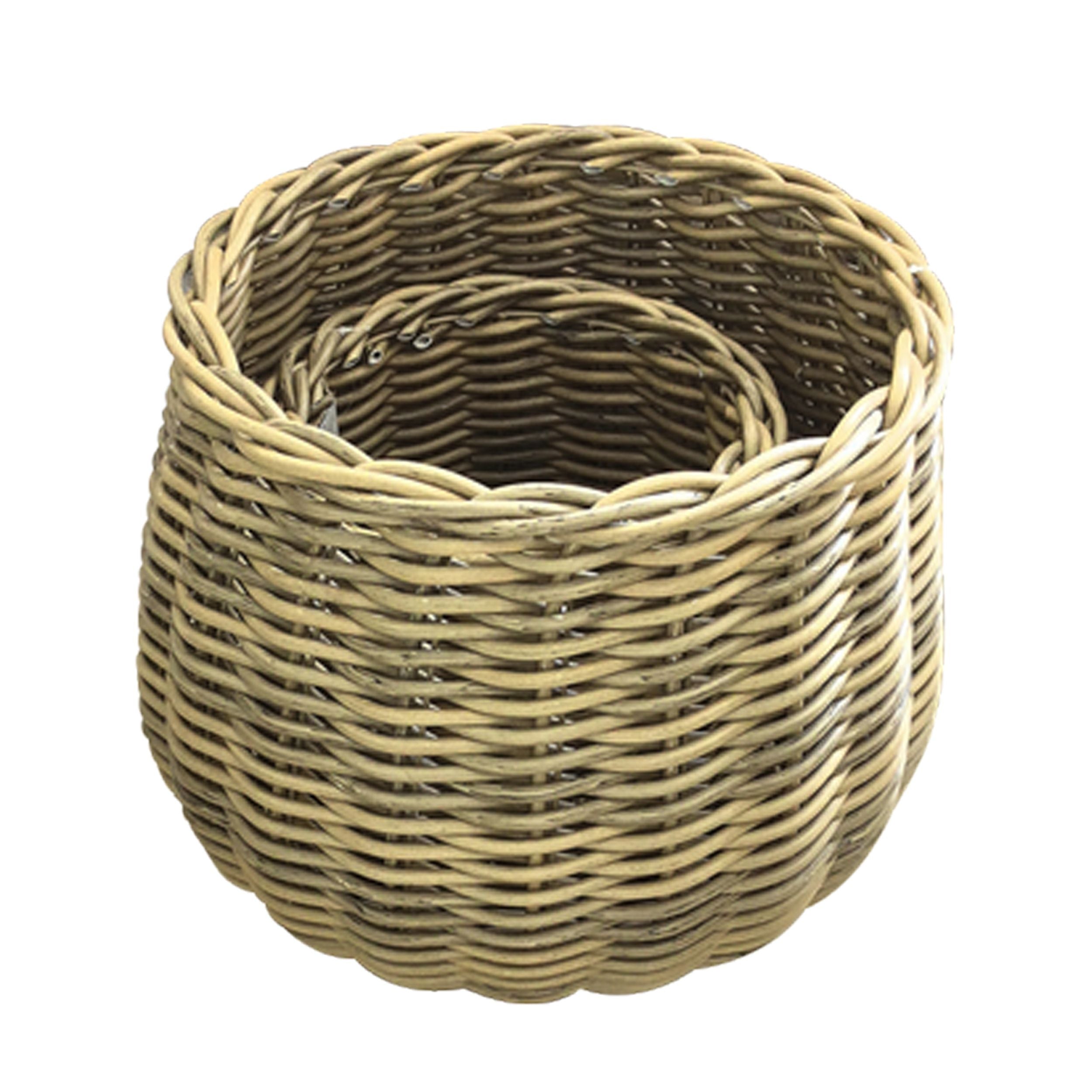 Life Botanic Curved Set of 2 PE Rattan Baskets