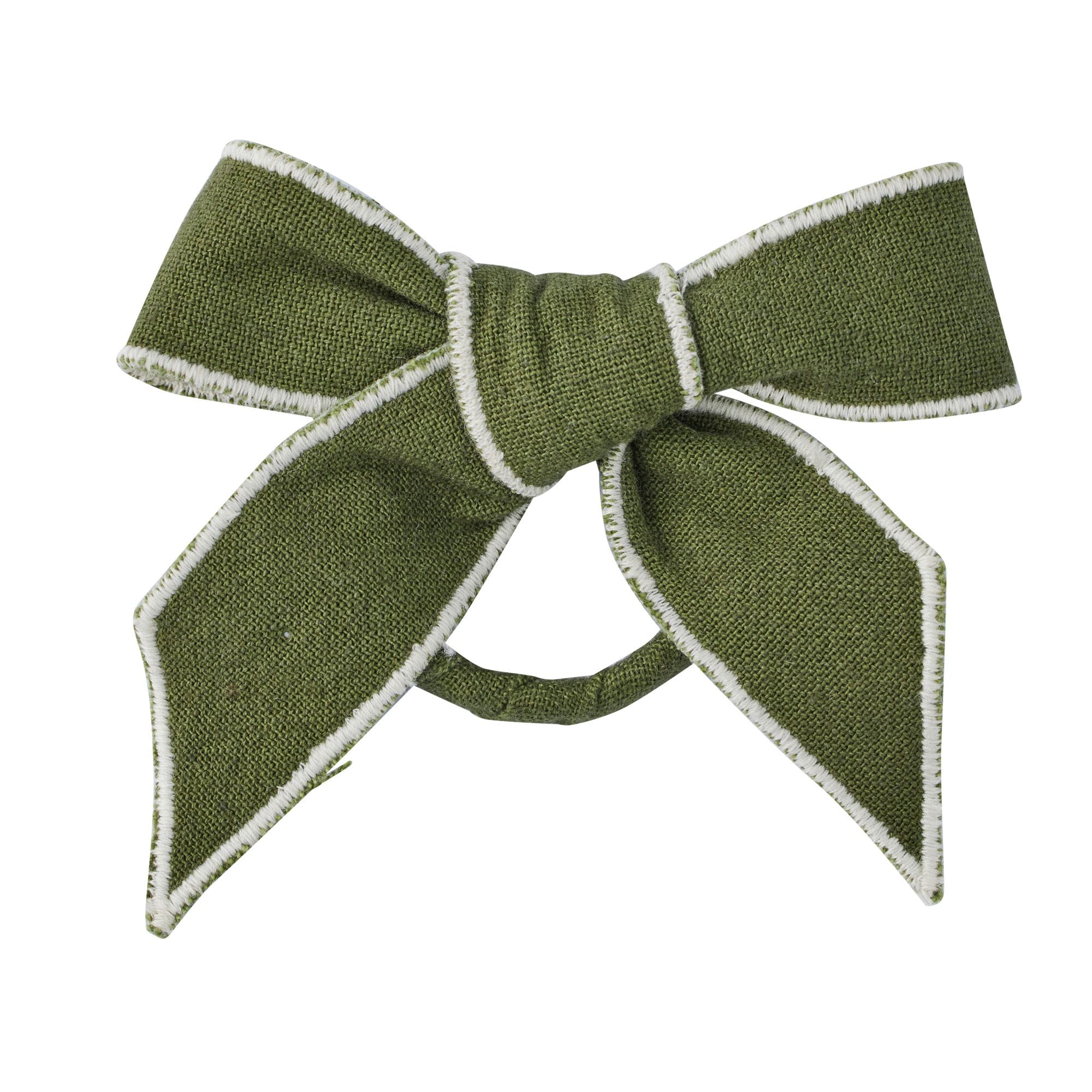 Assemble Milla Bow Napkin Ring Olive/Ivory