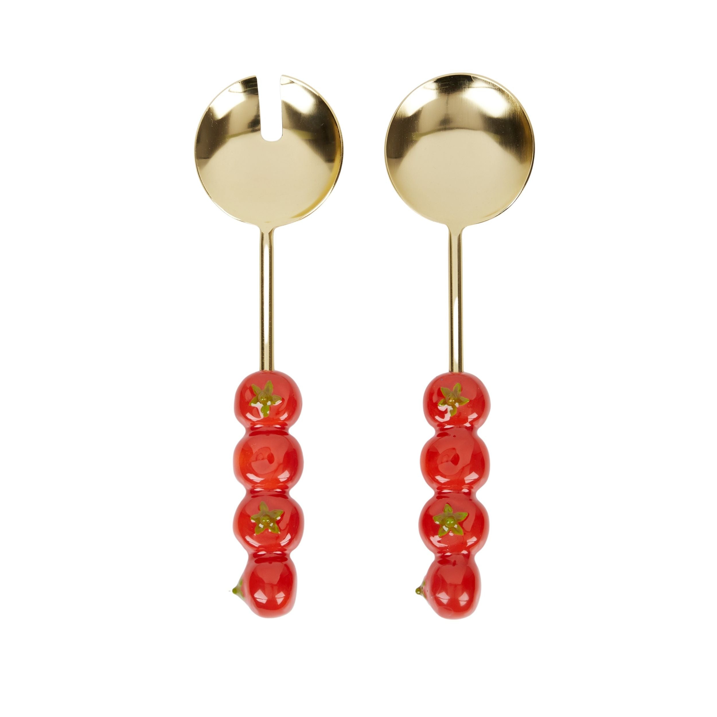 Assemble Tomato Set of 2 Stainless Steel Salad Server