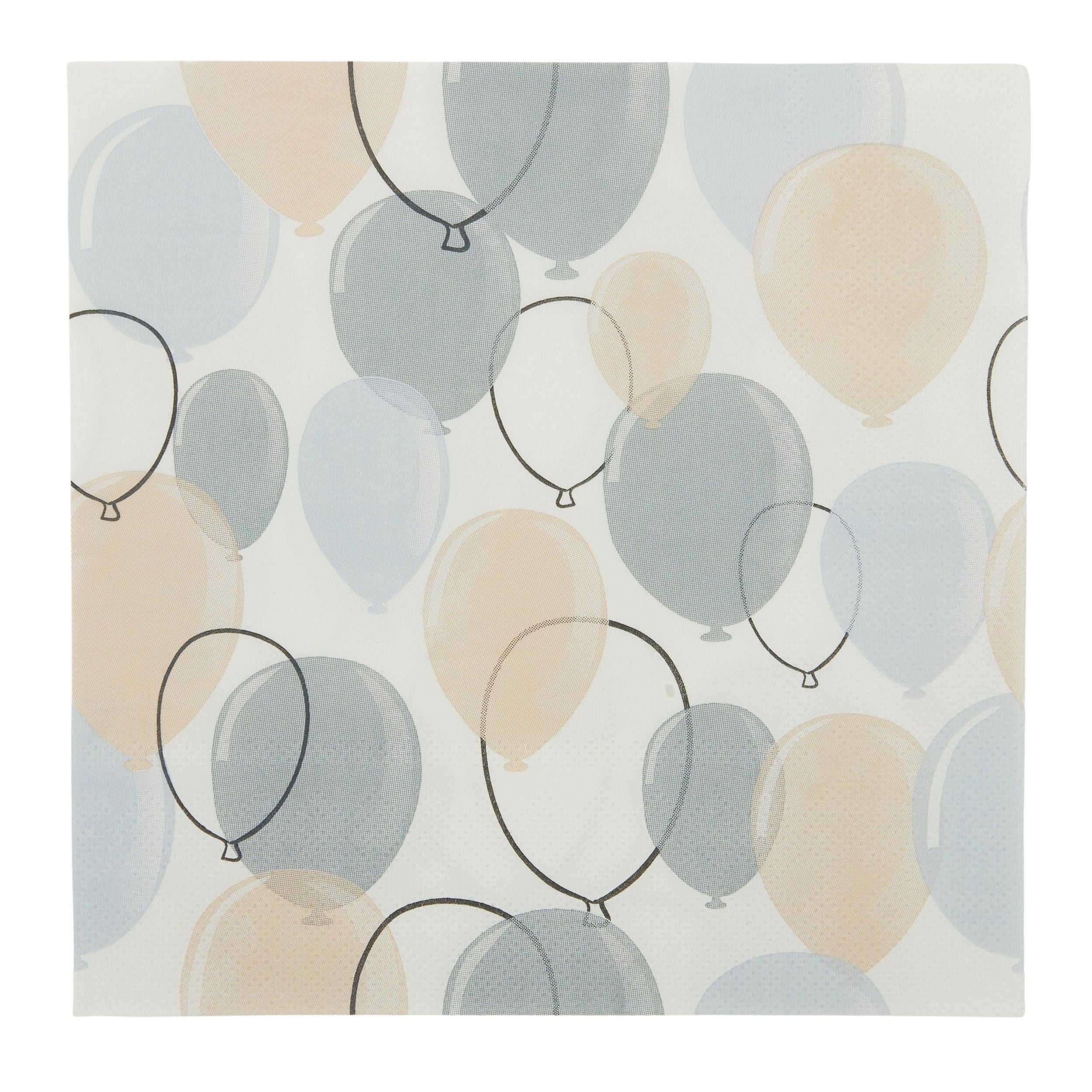Assemble Balloons 20pck 3 Ply Napkin Pack/Bl