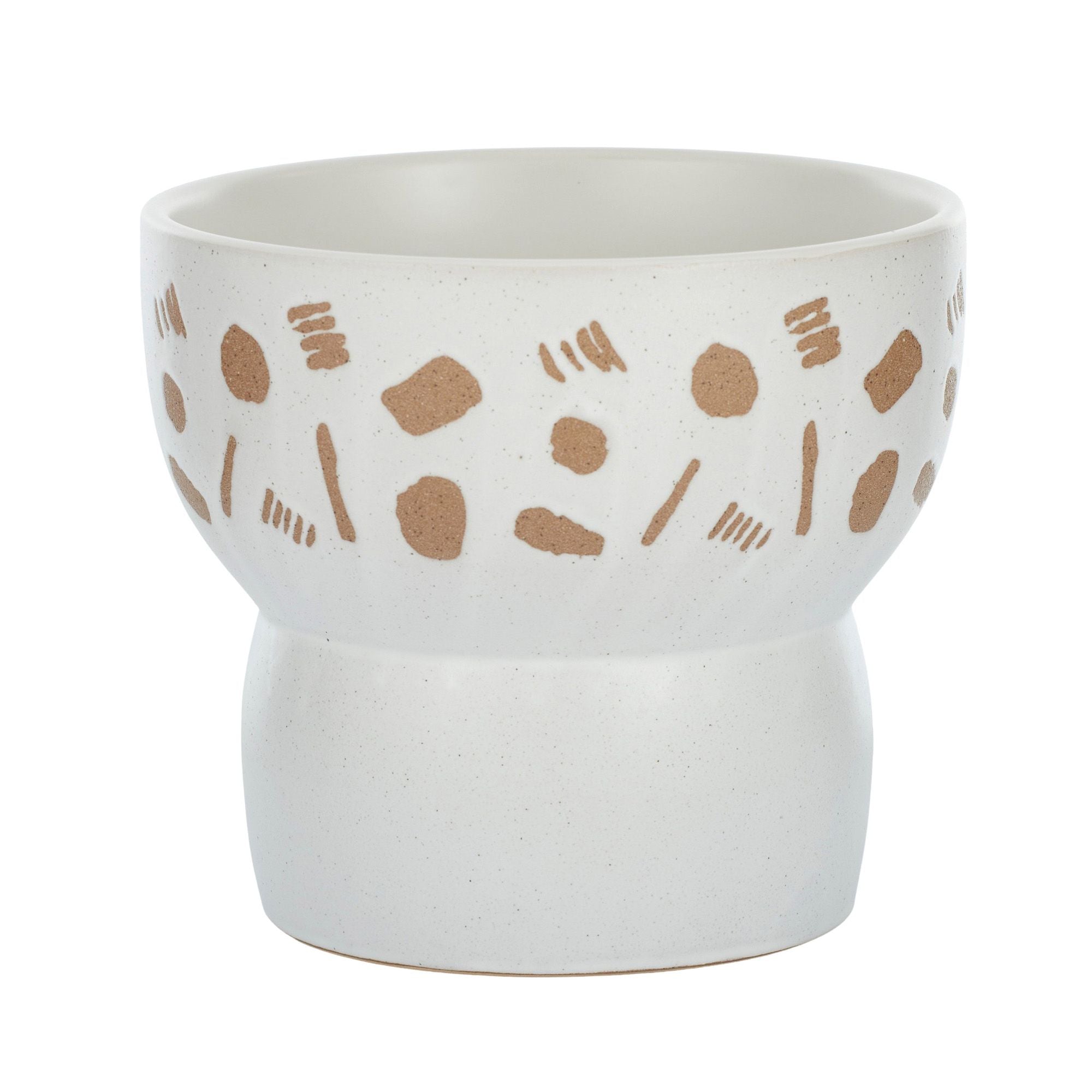 Life Botanic Ditdah Ceramic Pot White/Natural