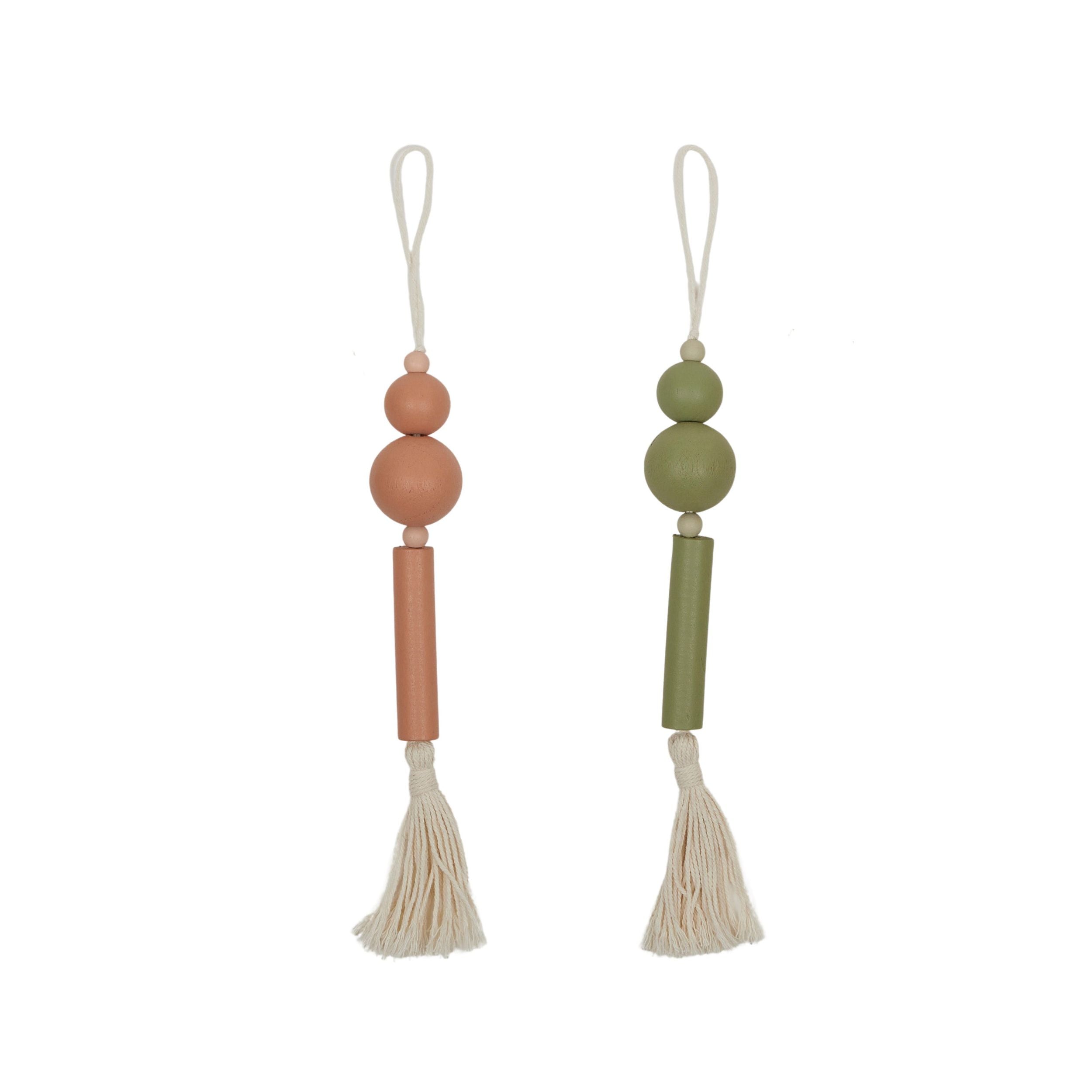 Coast To Coast Melody Beaded Tassel Nude/Sage 2 Assorted
