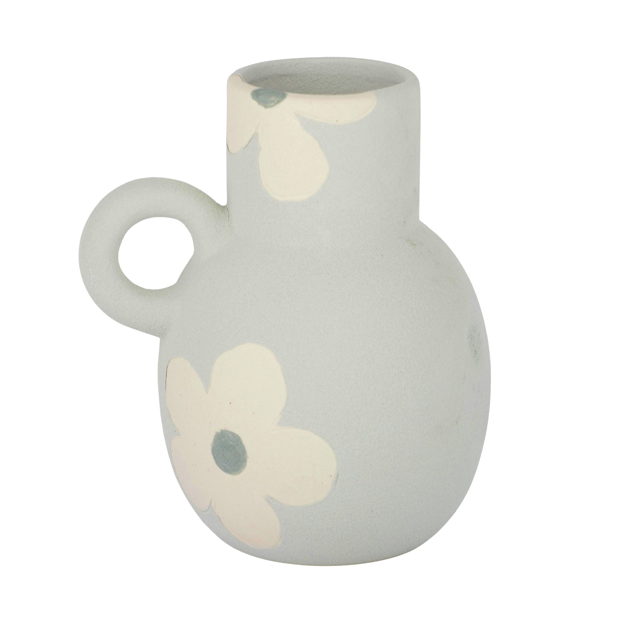 Coast To Coast Dilly Ceramic Vase Slate/Wh
