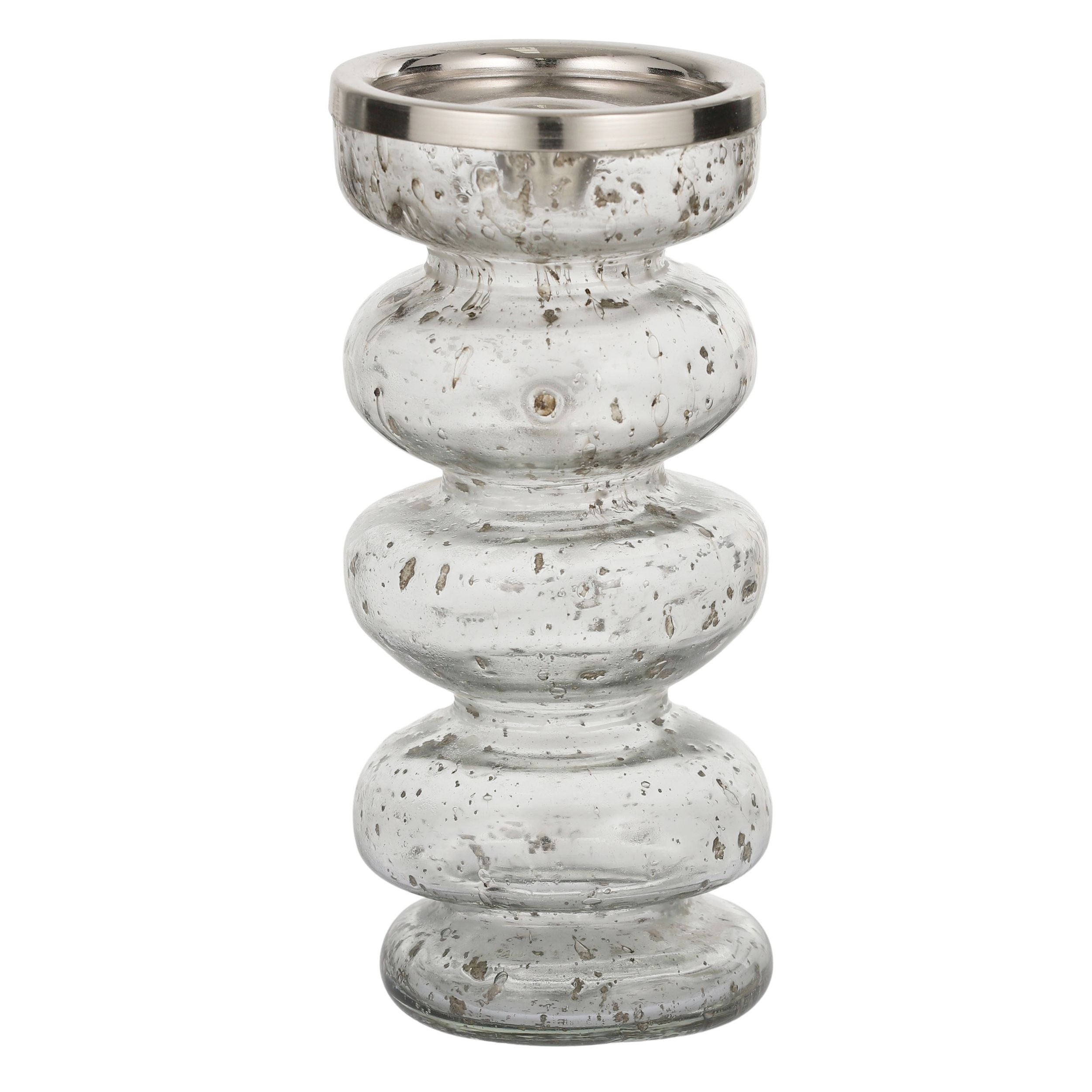 Coast To Coast Salt Glass Candle Holder 10x21cm Clear