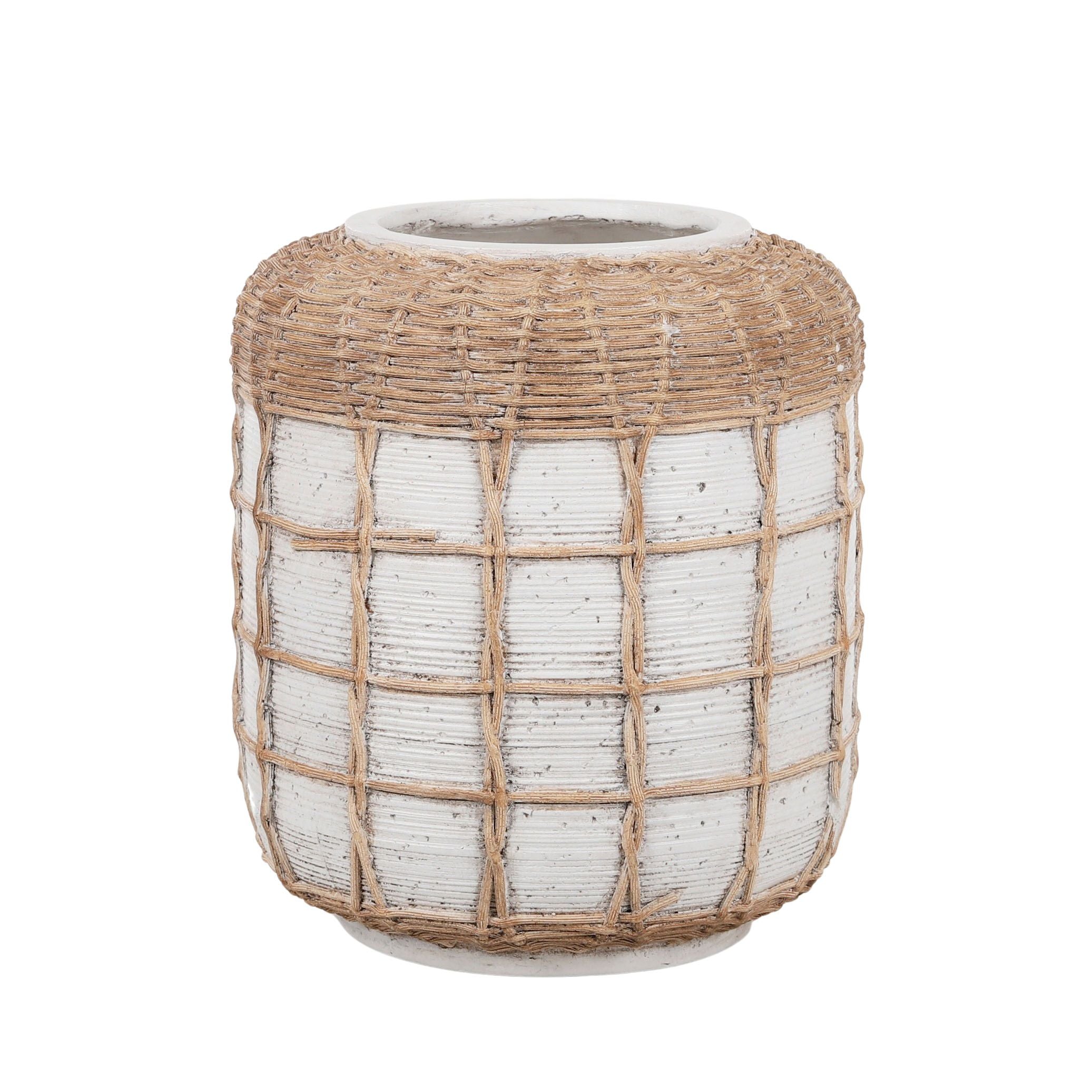 Life Botanic Castiel Composite Vase White/Natural