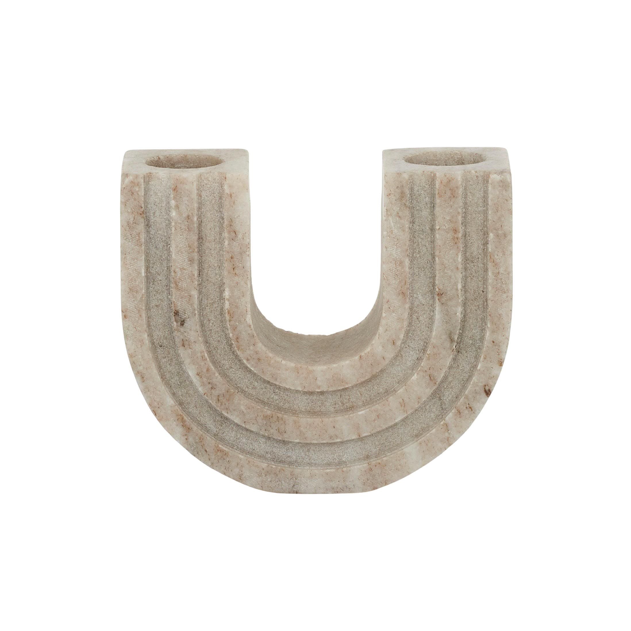 Coast To Coast Casa Marble Candle Holder Beige