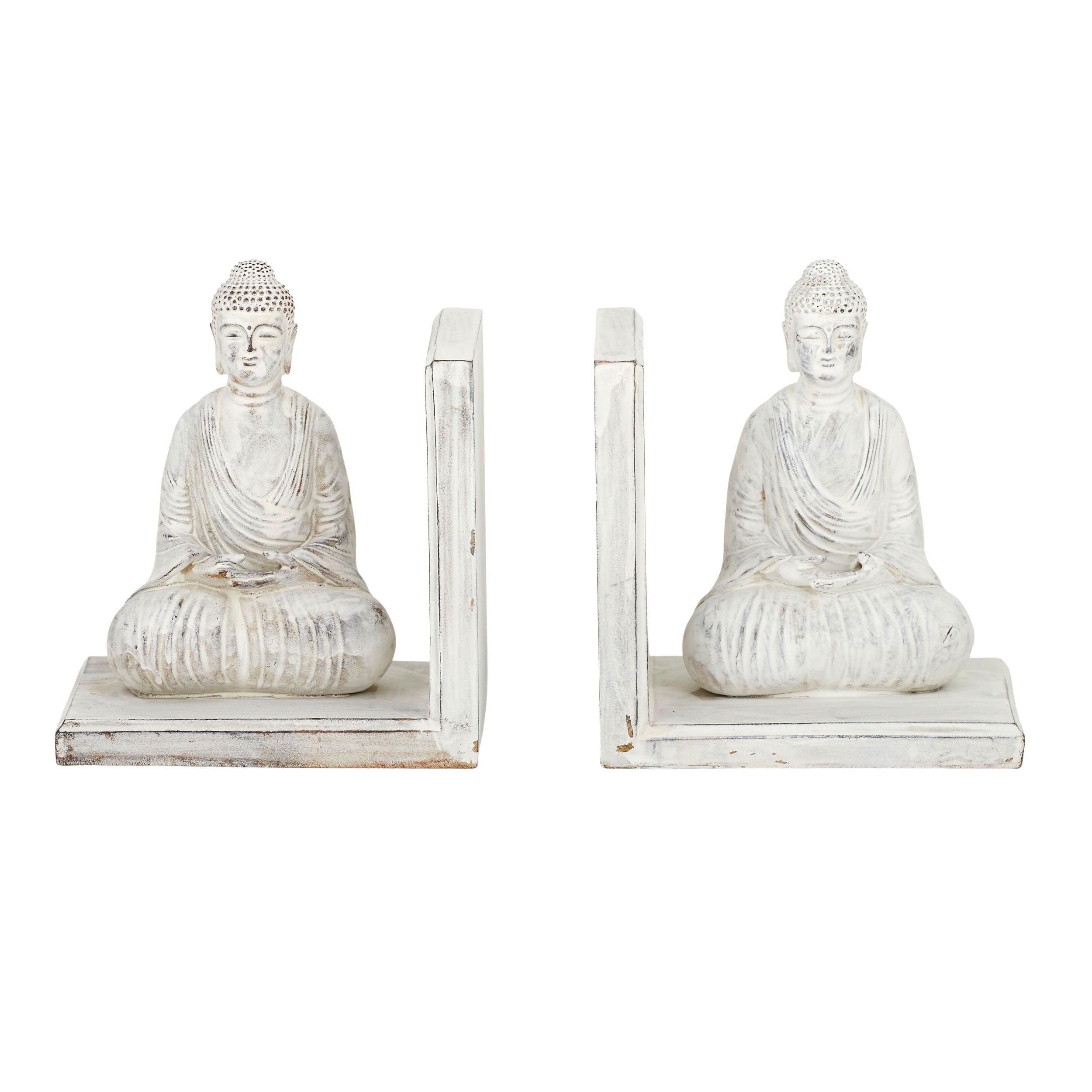Coast To Coast Bala Set of 2 Resin Bookends White