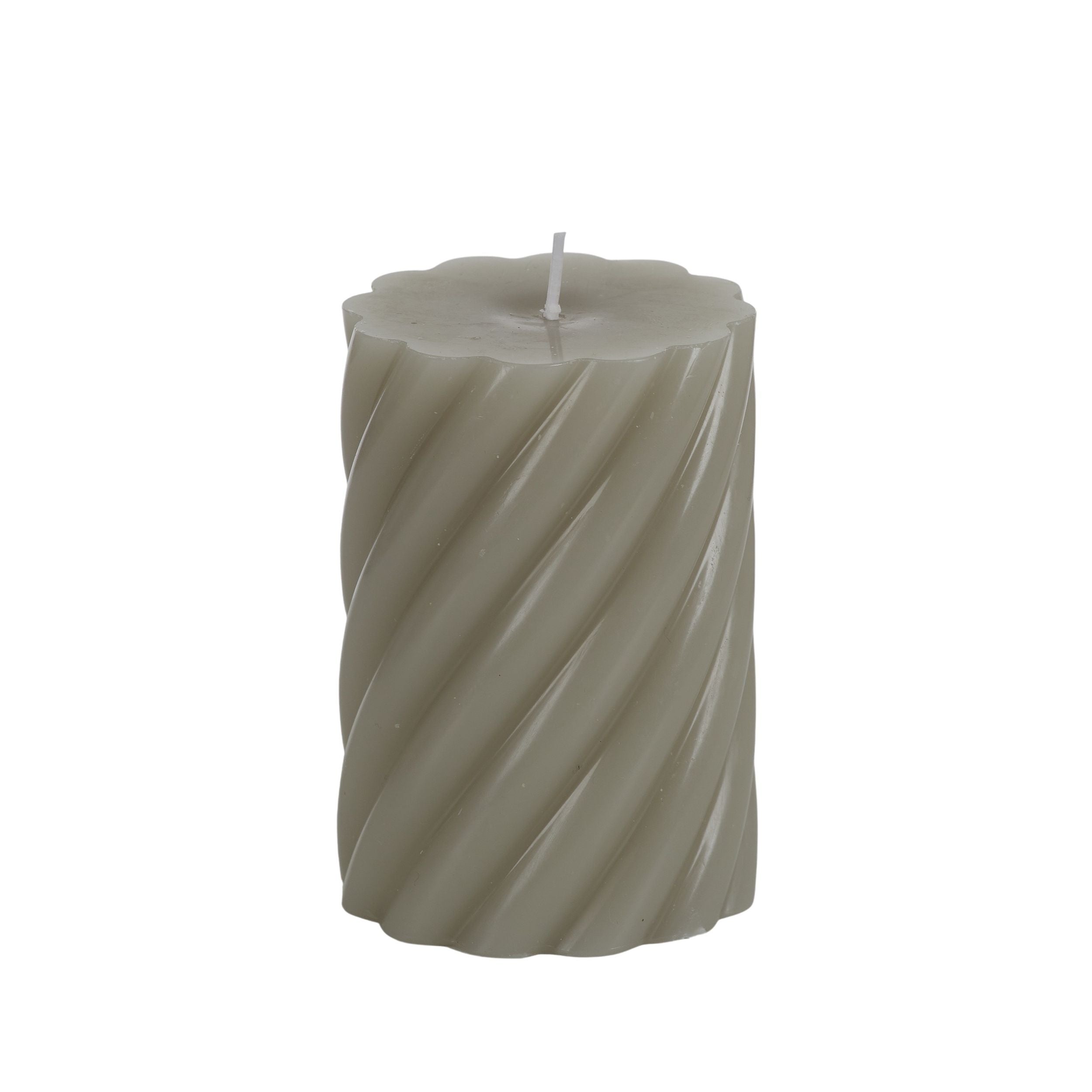 Elemental Twist Pillar Candle 7x10cm Sage