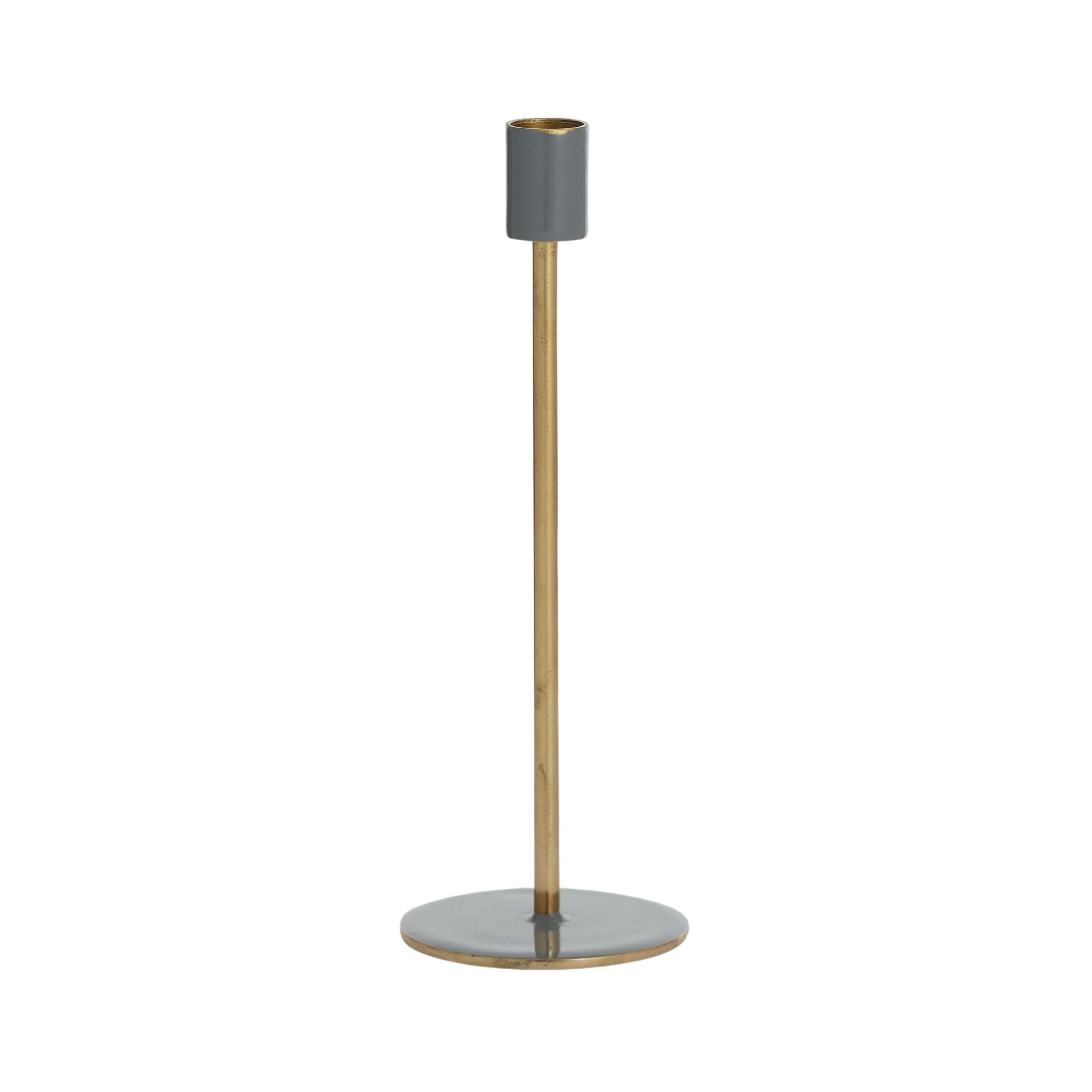 Coast To Coast Etta Metal Candleholder Slate/Gd