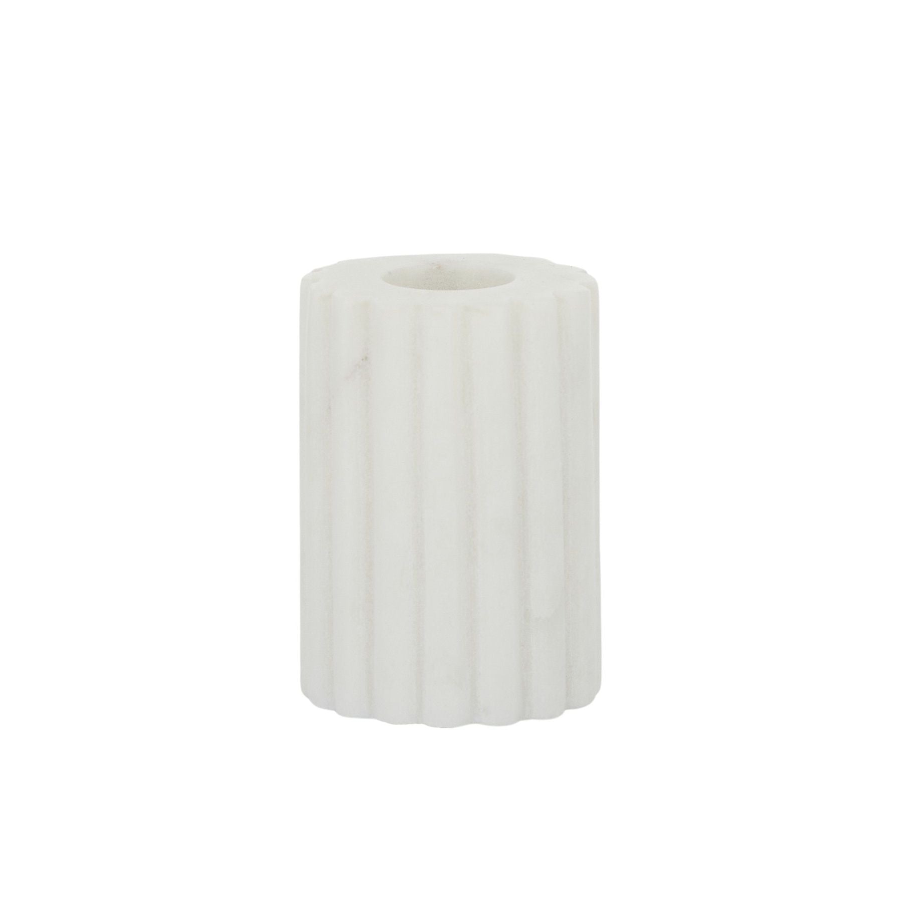 Coast To Coast Mara Marble Candleholder 5x7.5cm White